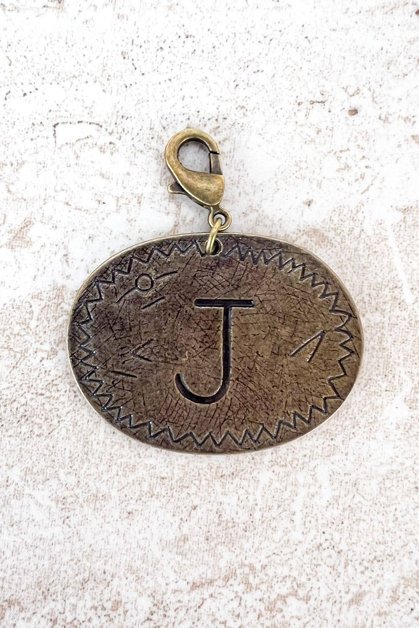 Bronze Oval Letter Charms