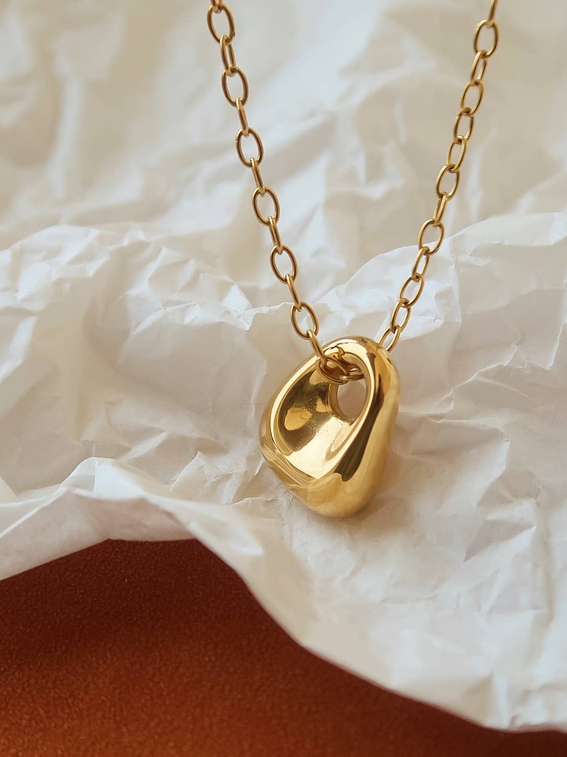 18K Gold Non-Tarnish Charm Necklace