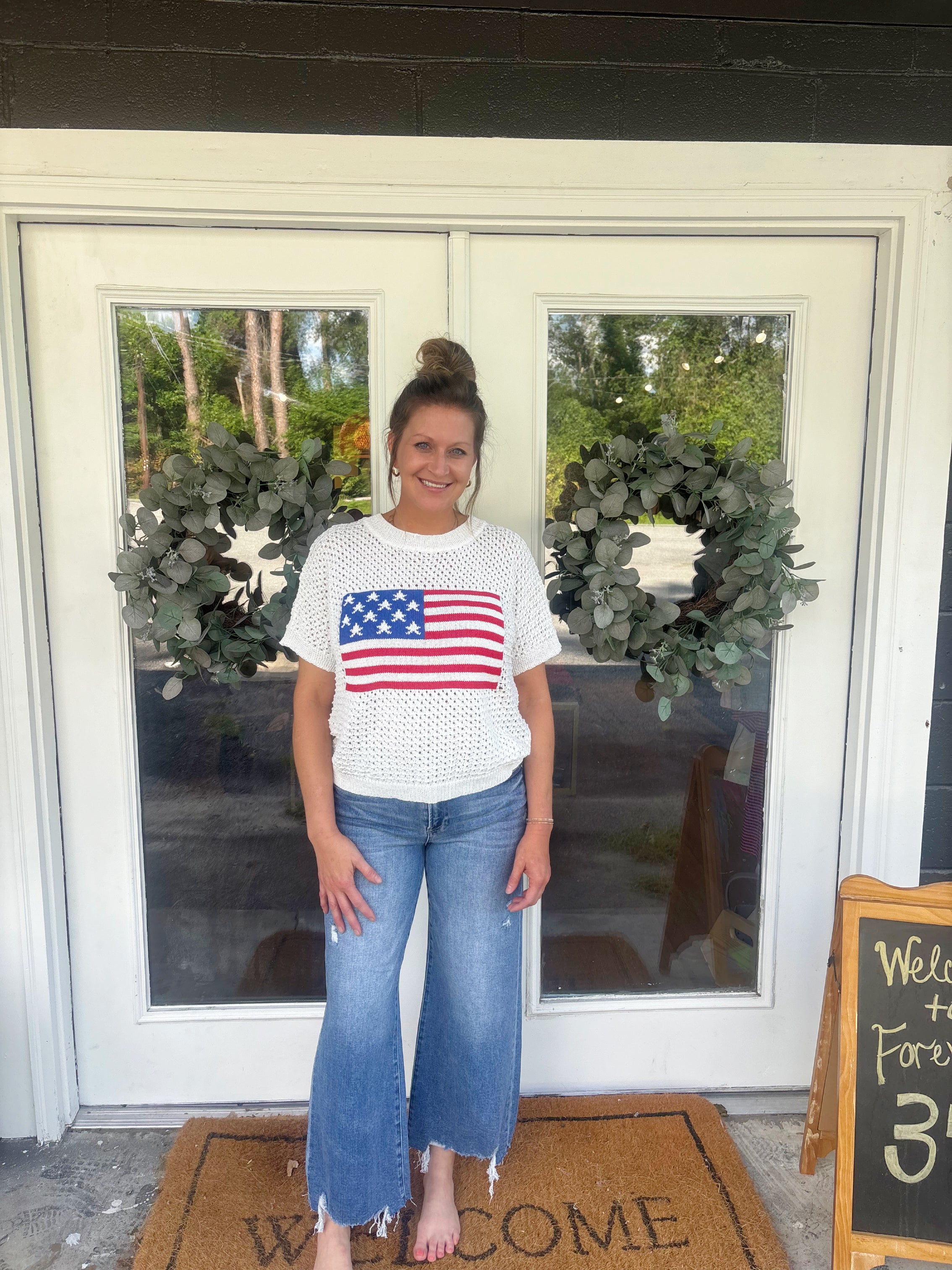 American Flag Sweater