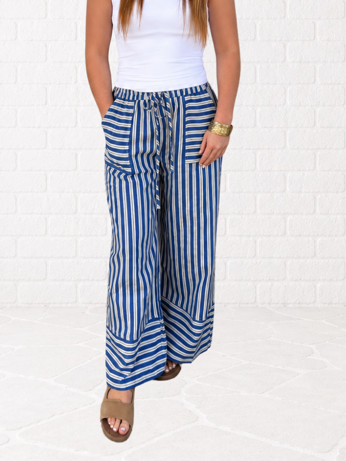 Striped Wide Leg Pants