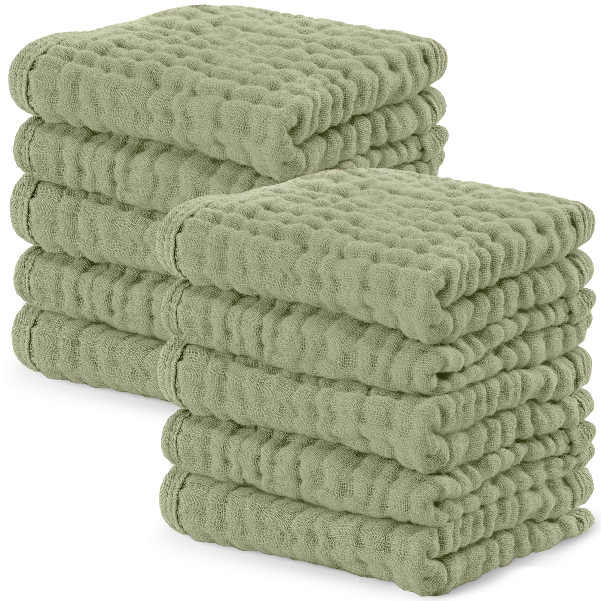 Comfycubs |
Muslin Baby Washcloths, Soft 10"x10" ( 6 Pack)