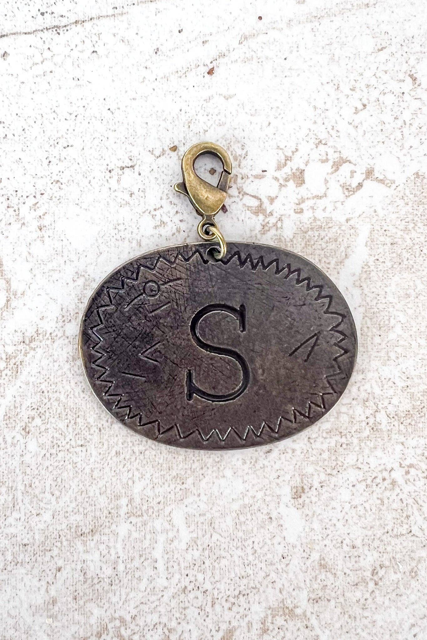 Bronze Oval Letter Charms