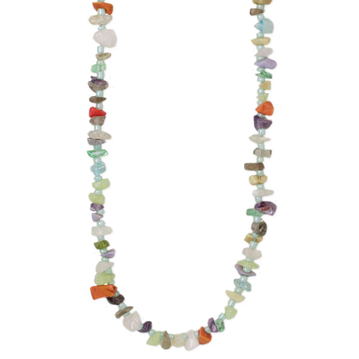 Pale Stone Chip Bead Necklace