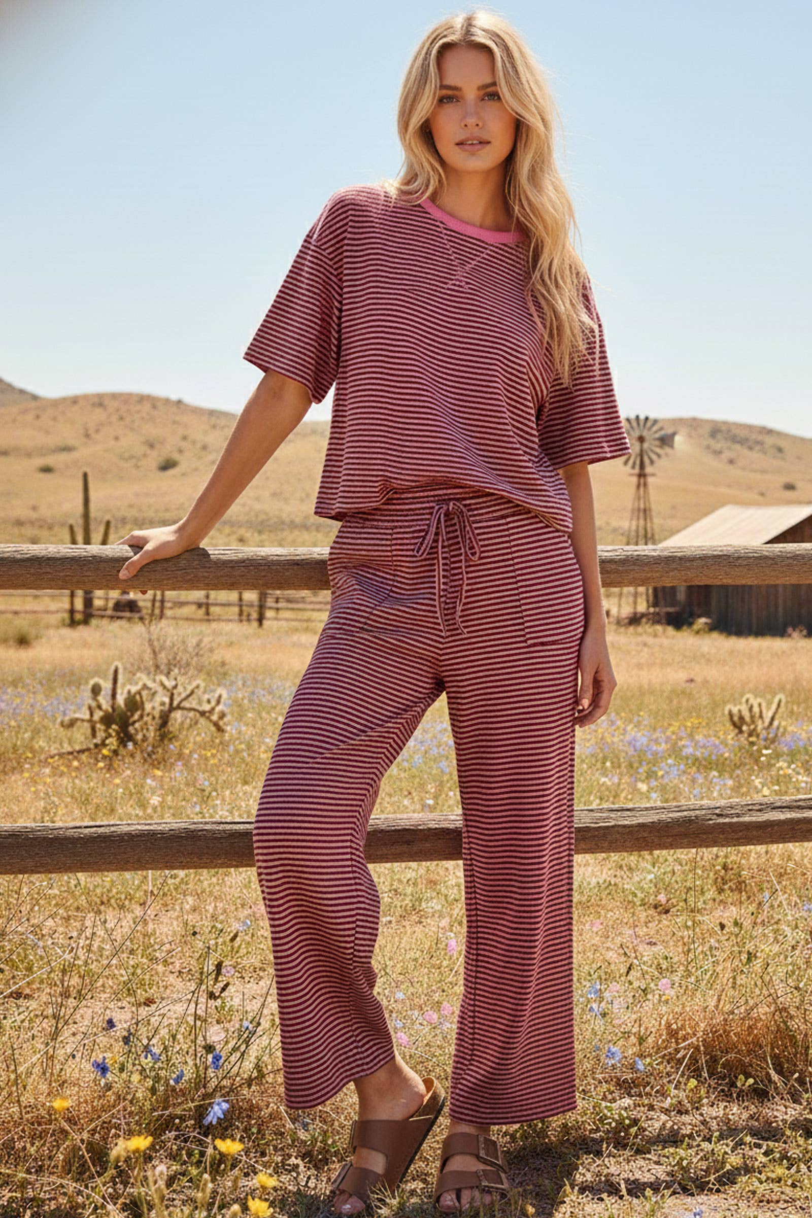 Striped Knit Set