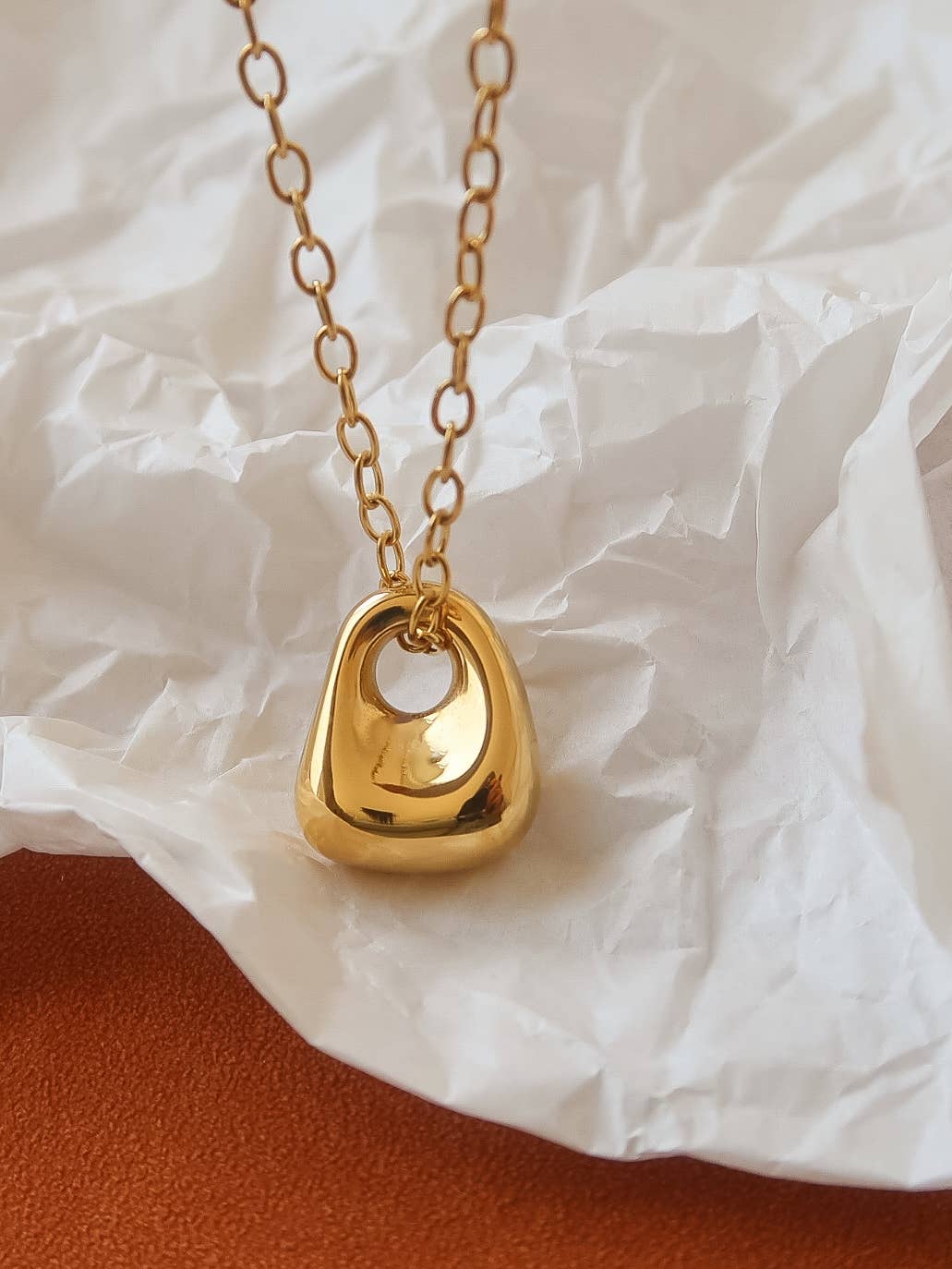 18K Gold Non-Tarnish Charm Necklace