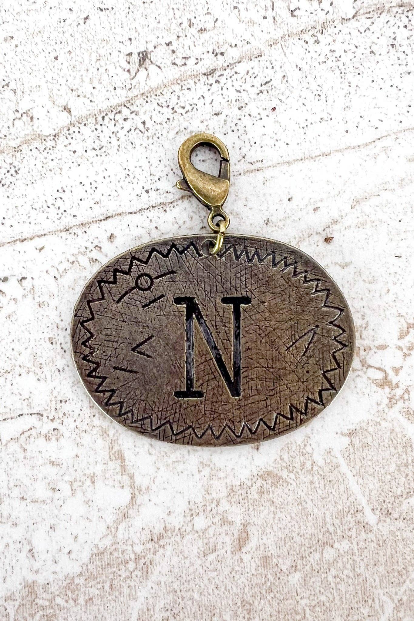 Bronze Oval Letter Charms