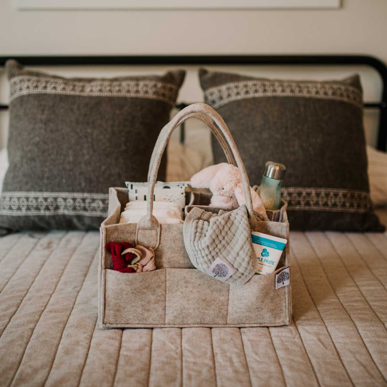 Parker Baby CO | Large Diaper Caddy in Oatmeal
