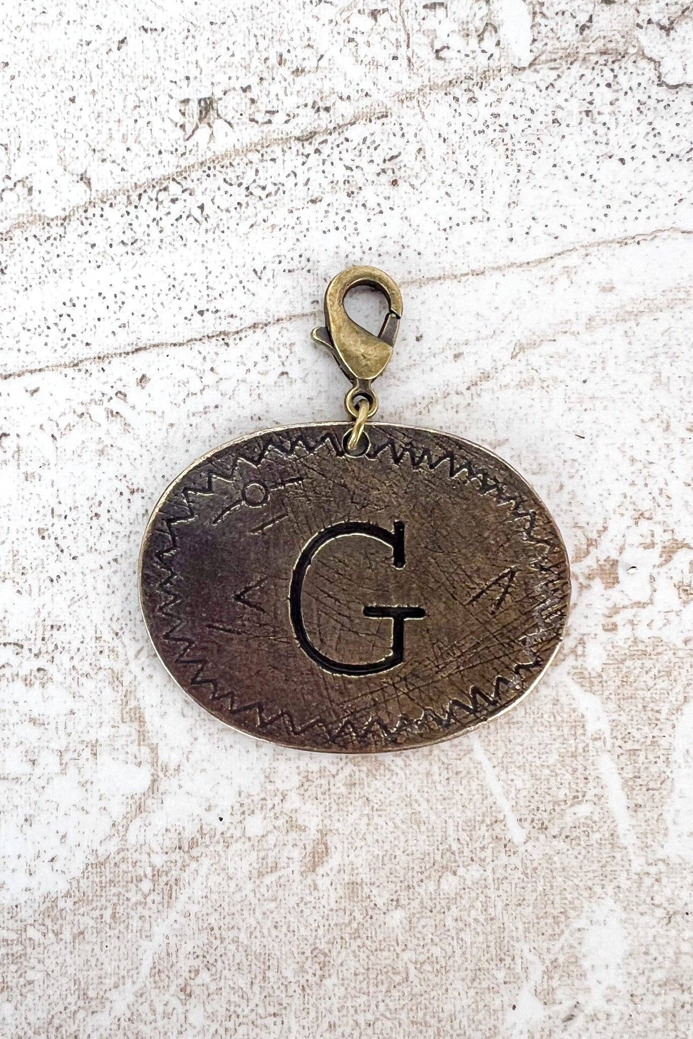 Bronze Oval Letter Charms