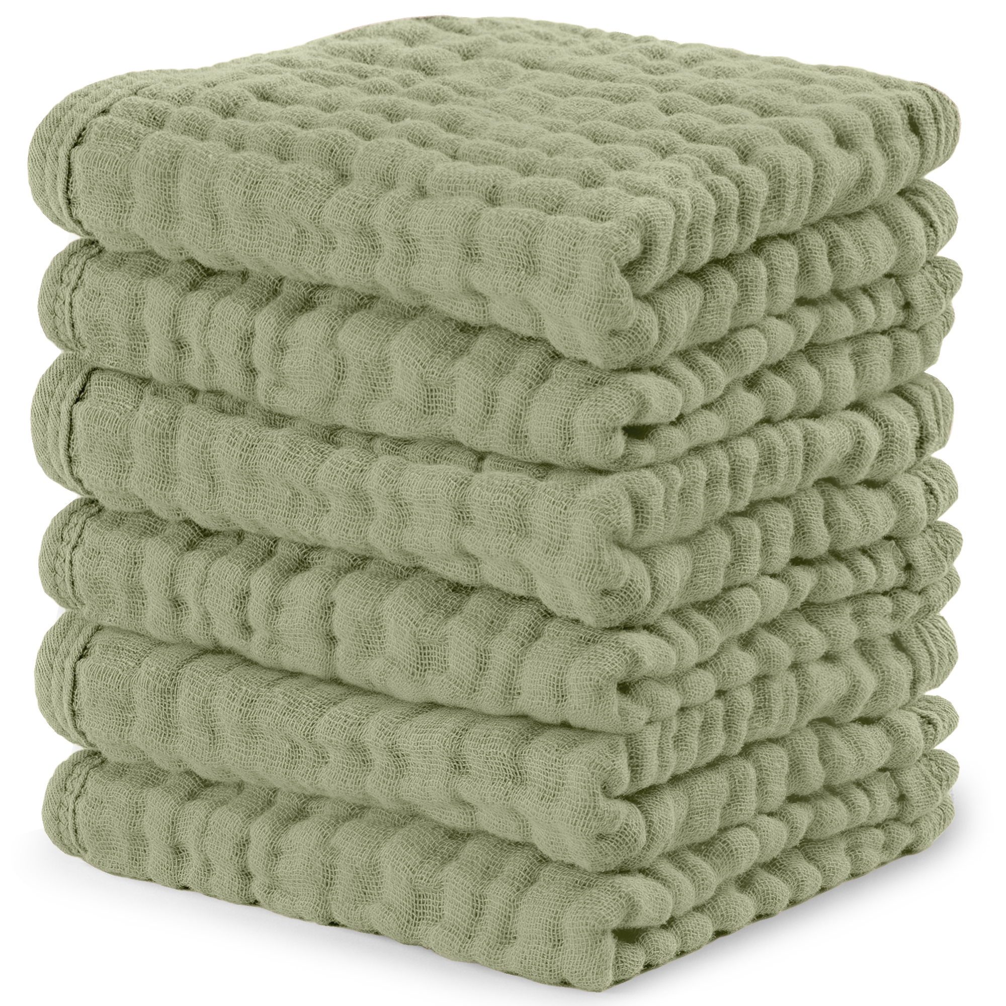 Comfycubs |
Muslin Baby Washcloths, Soft 10"x10" ( 6 Pack)