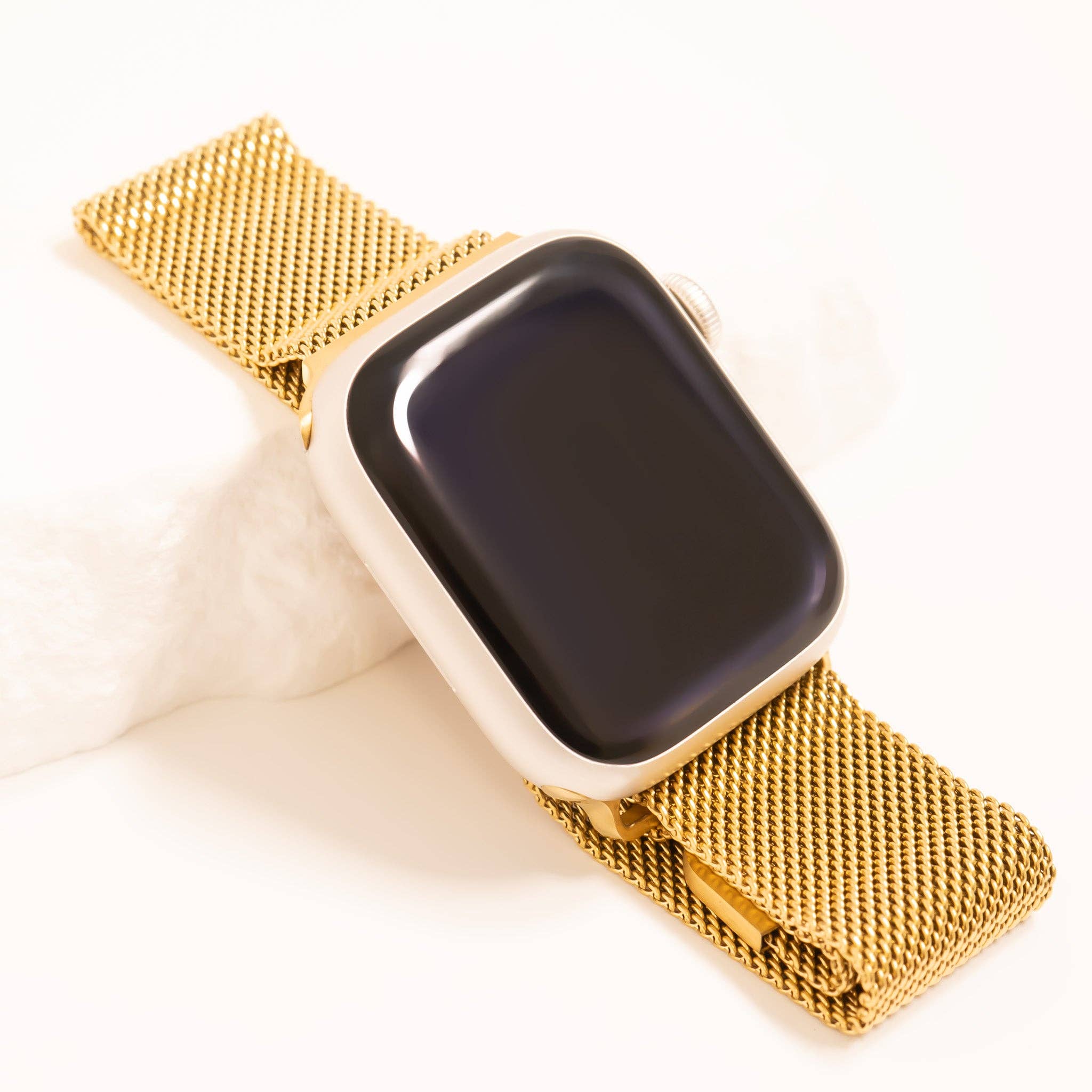 Mesh Smartwatch Band | 18K Gold Stainless Steel