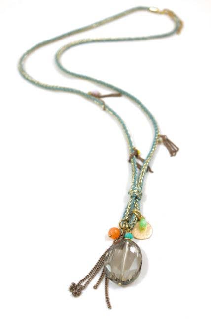 Crystal Drop Chain Necklace -The Classics Collection- N2-779