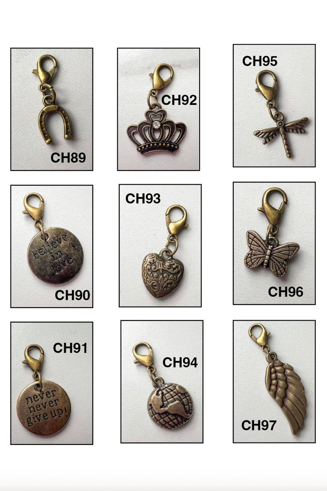 Bronze Icon Charms