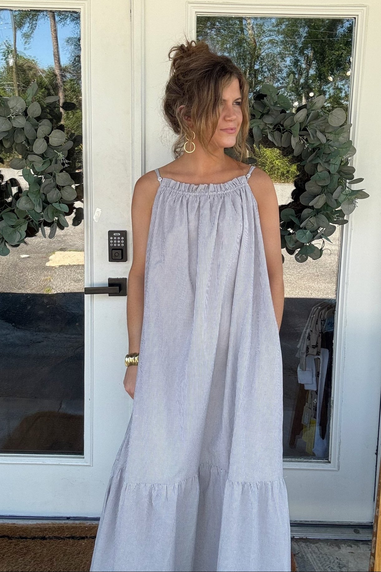 STRIPE MAXI DRESS