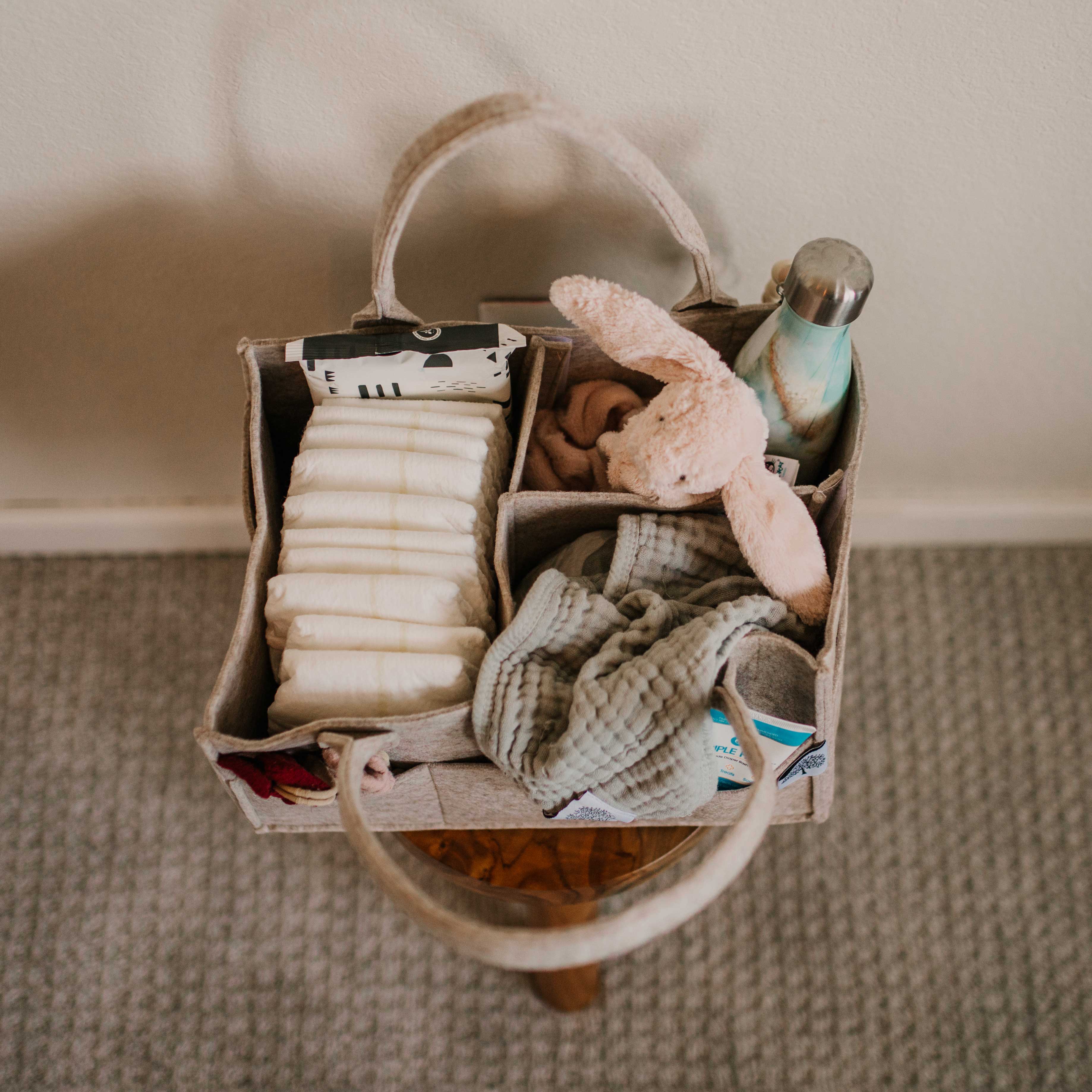 Parker Baby |
Small Diaper Caddy in White
