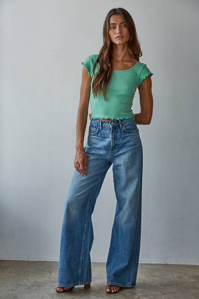 Knit Seamless Ribbed Crop Top