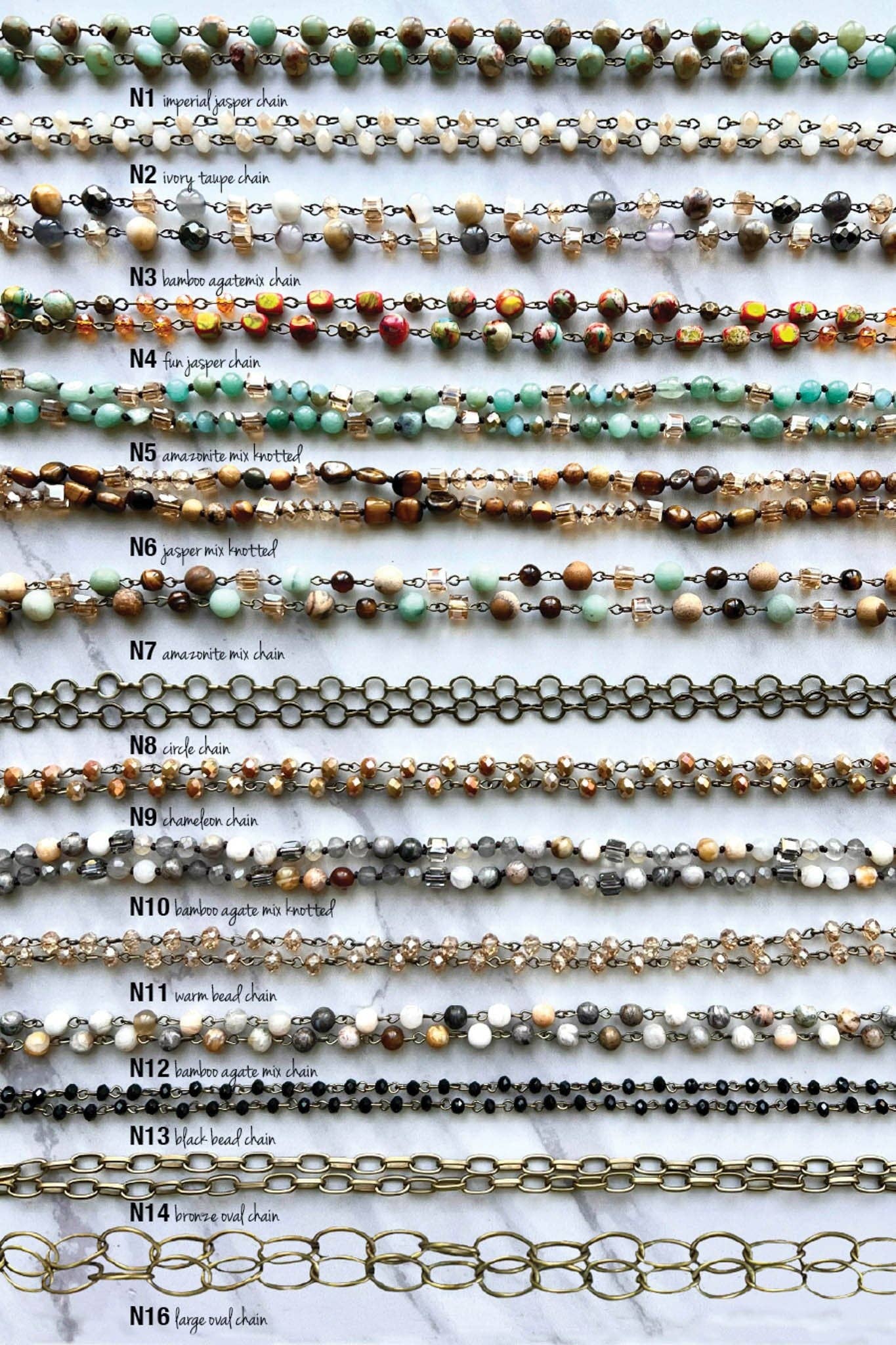 Beaded & Bronze Necklaces