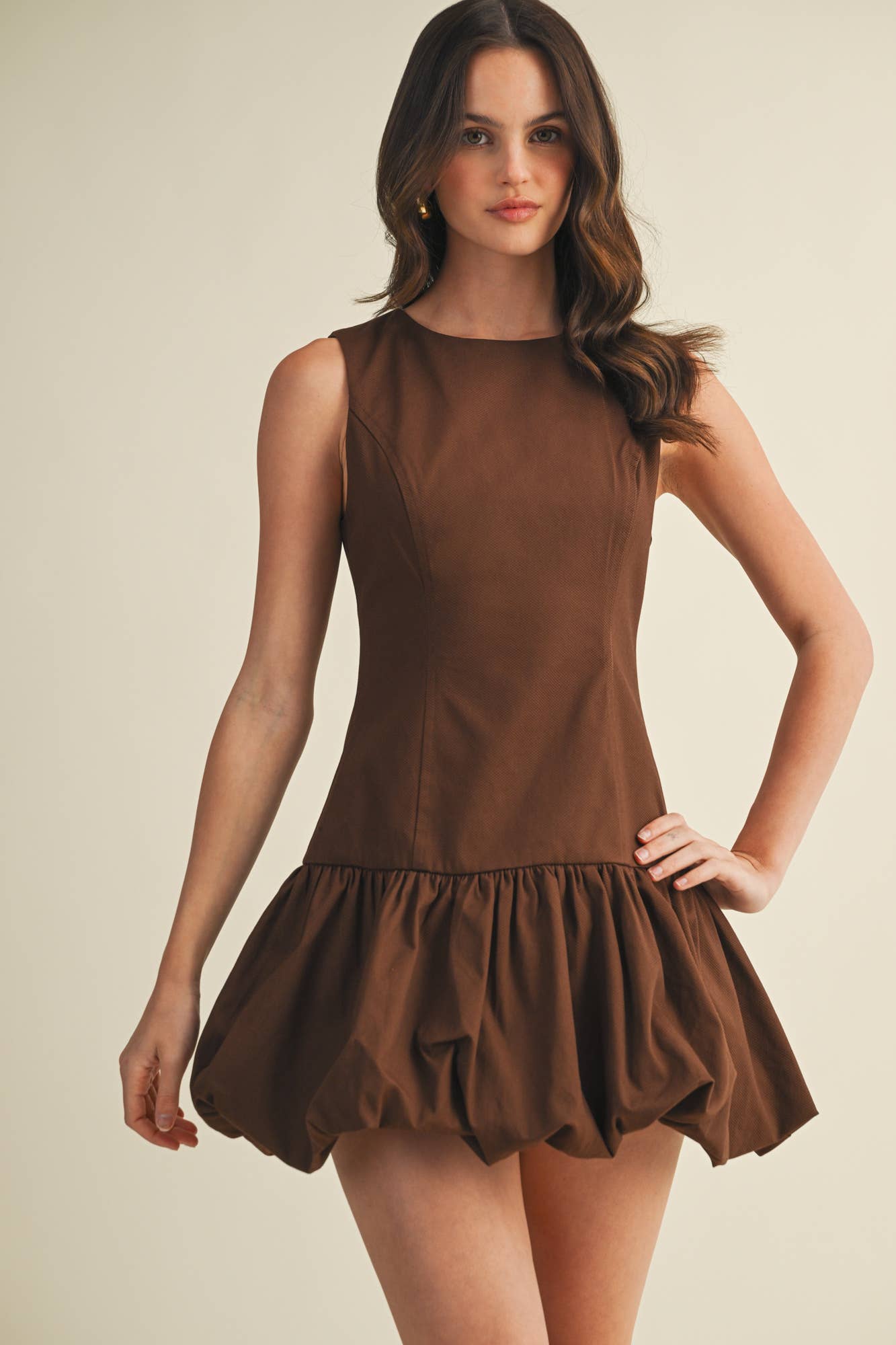Structured Bodice Voluminous Bubble Dress
