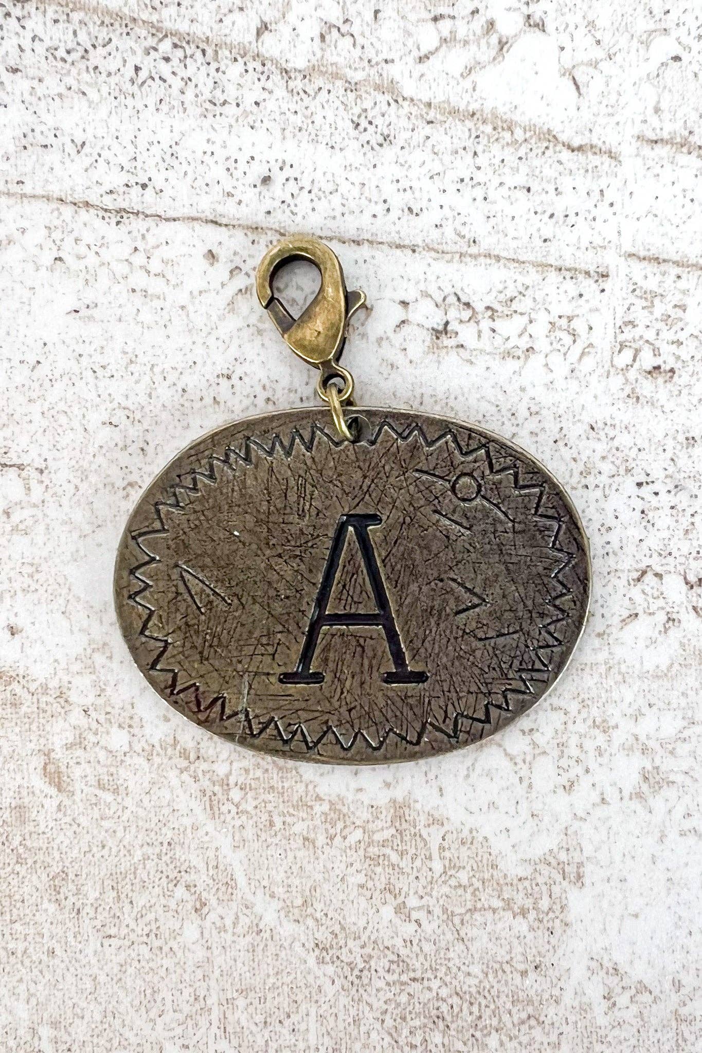 Bronze Oval Letter Charms