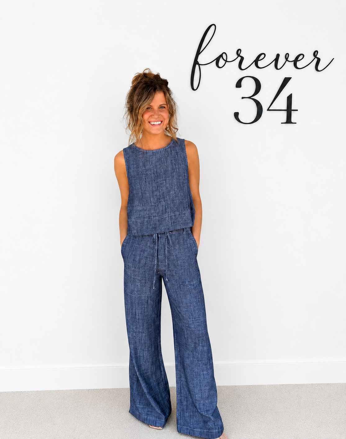 Denim Two-Piece Set