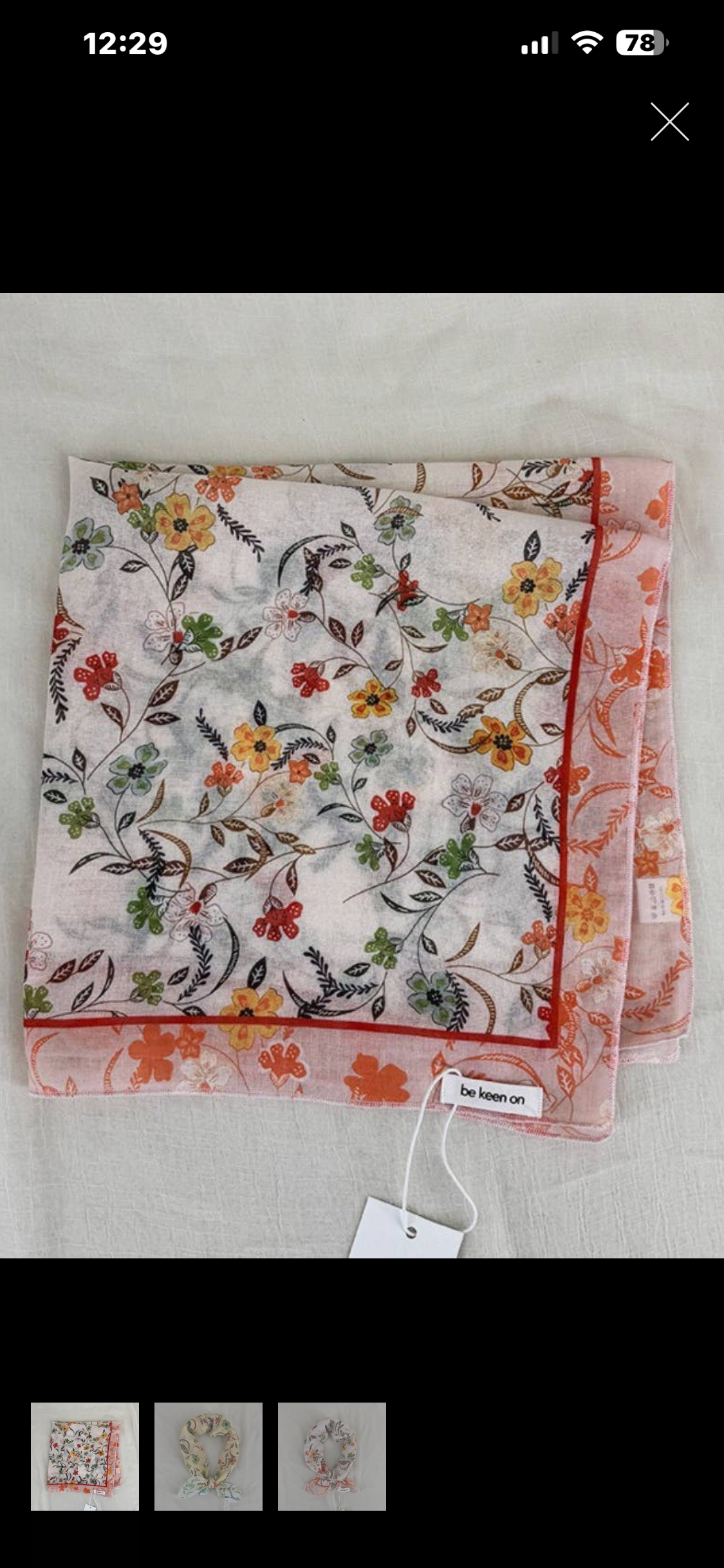 Scarvii - Vintage Floral Border Square Scarf