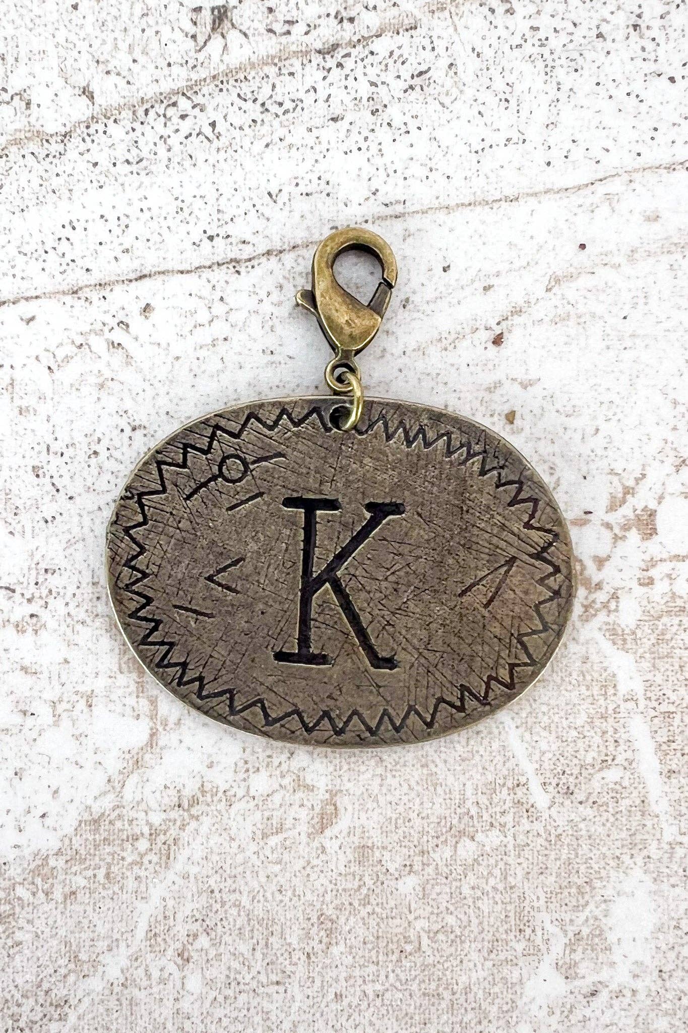 Bronze Oval Letter Charms