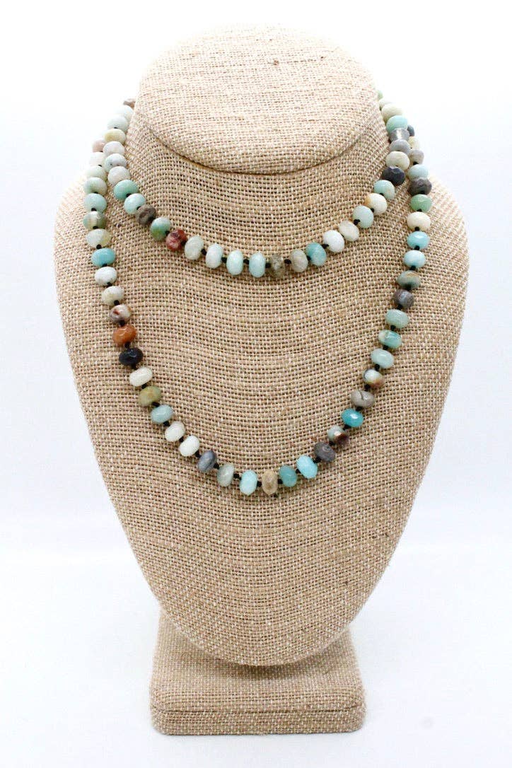 Amazonite Rondelle Bead Necklace