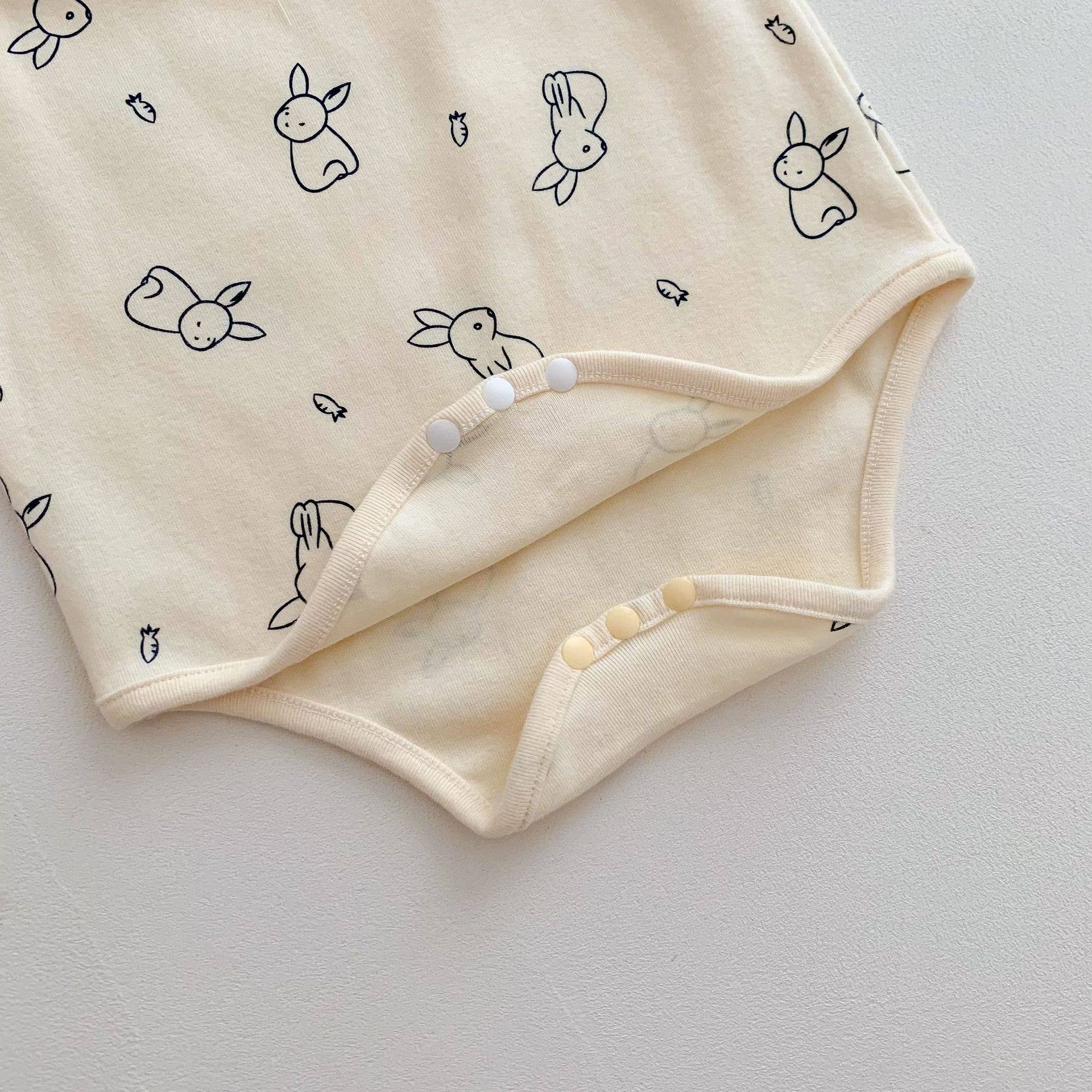 Cream Black Floral Onesie
