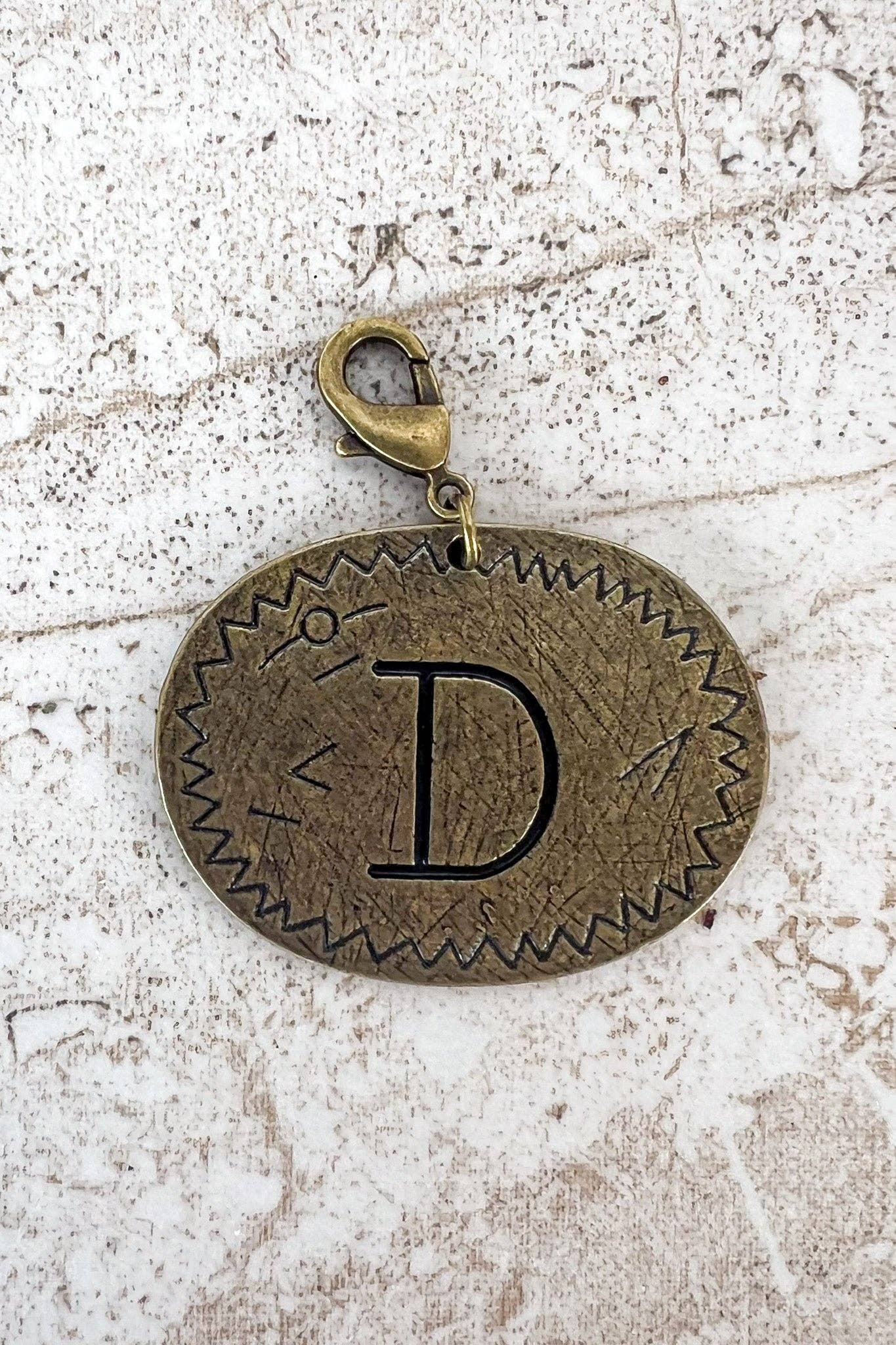Bronze Oval Letter Charms