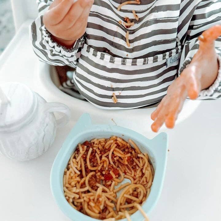 Calla & Friends | The Grayson Long Sleeve Bib - Brush Stripes