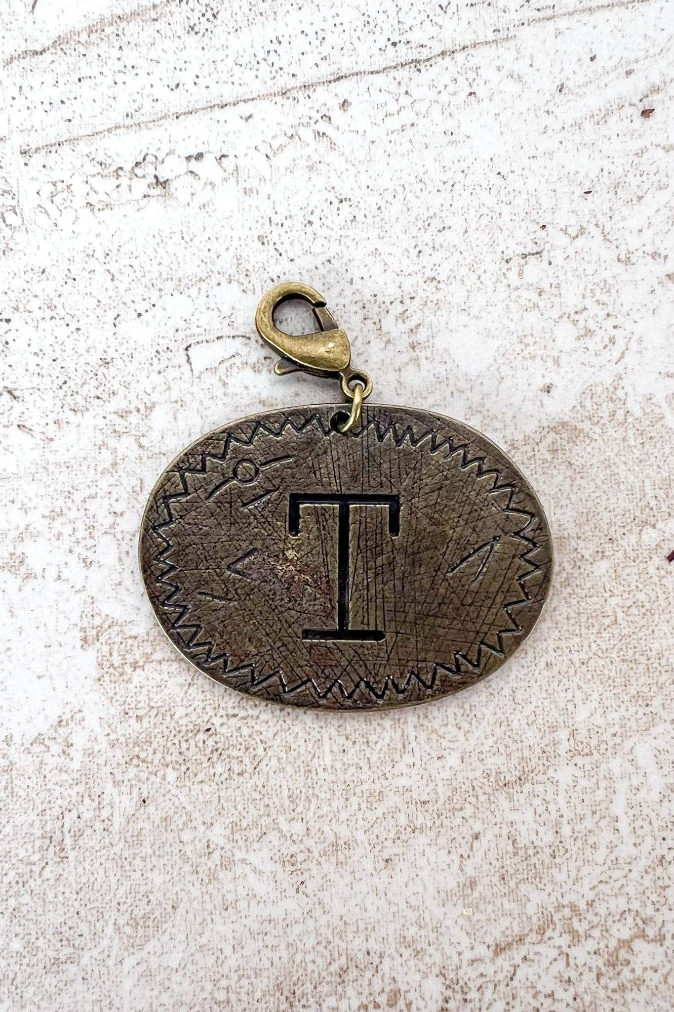 Bronze Oval Letter Charms