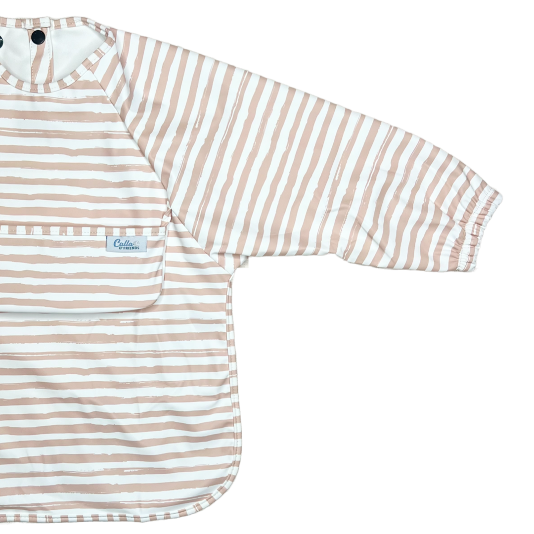 Calla & Friends | The Grayson Long Sleeve Bib - Brush Stripes