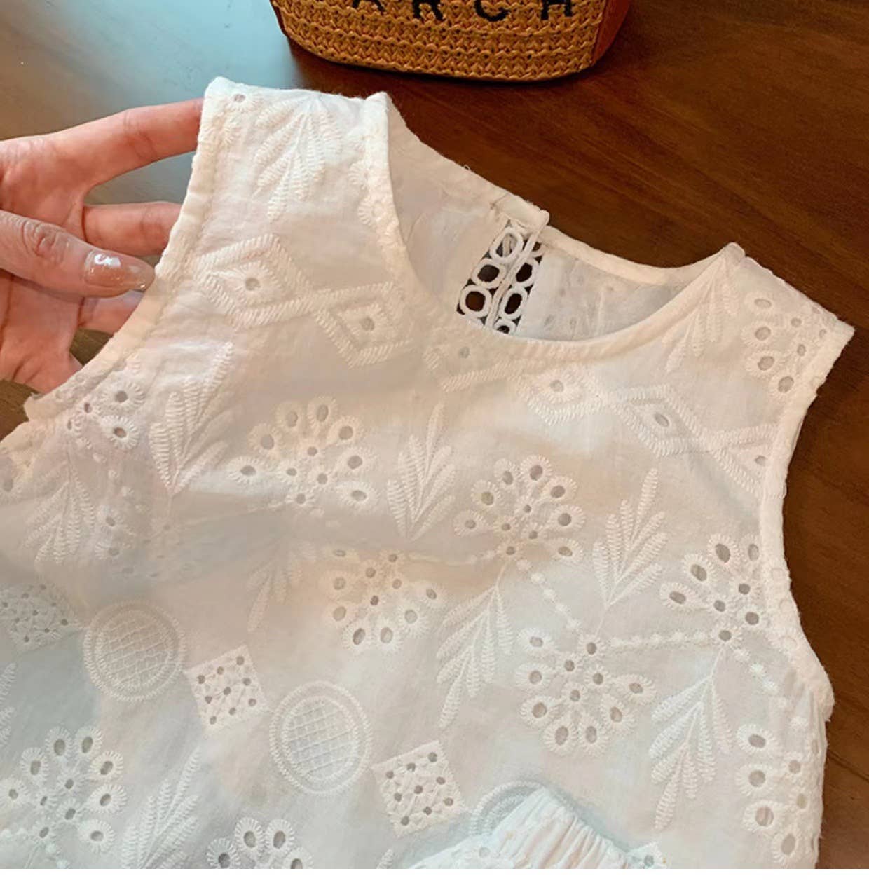 Eyelet Embroidery Shorts Set