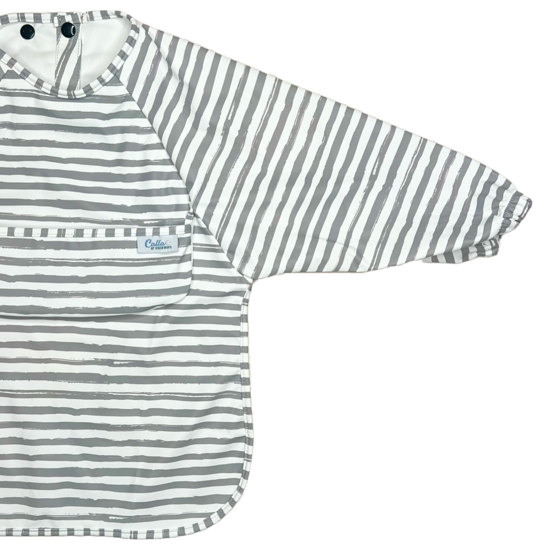Calla & Friends | The Grayson Long Sleeve Bib - Brush Stripes