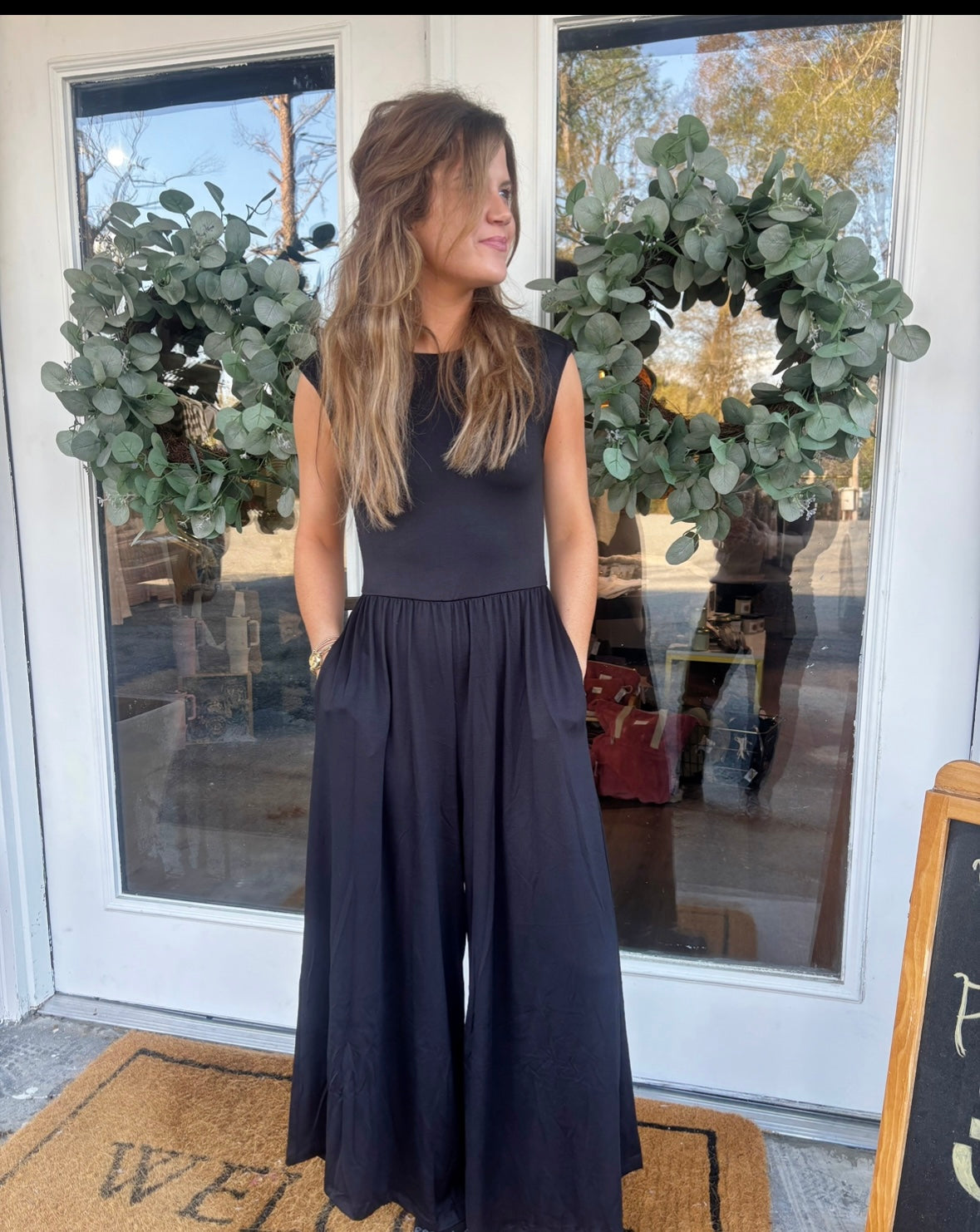 Open Back Wide Leg Jumpsuit