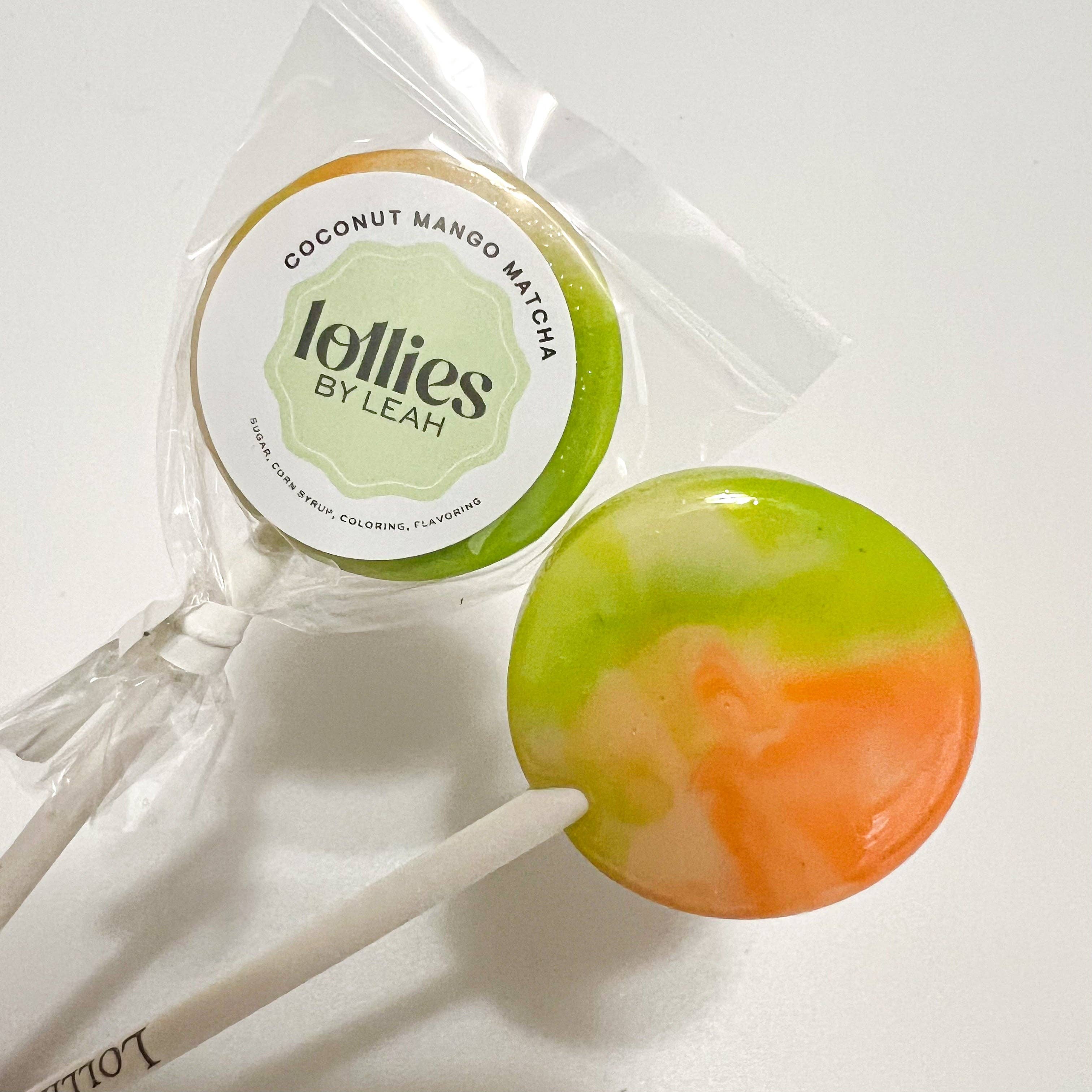 Coconut Mango Matcha Lollipop