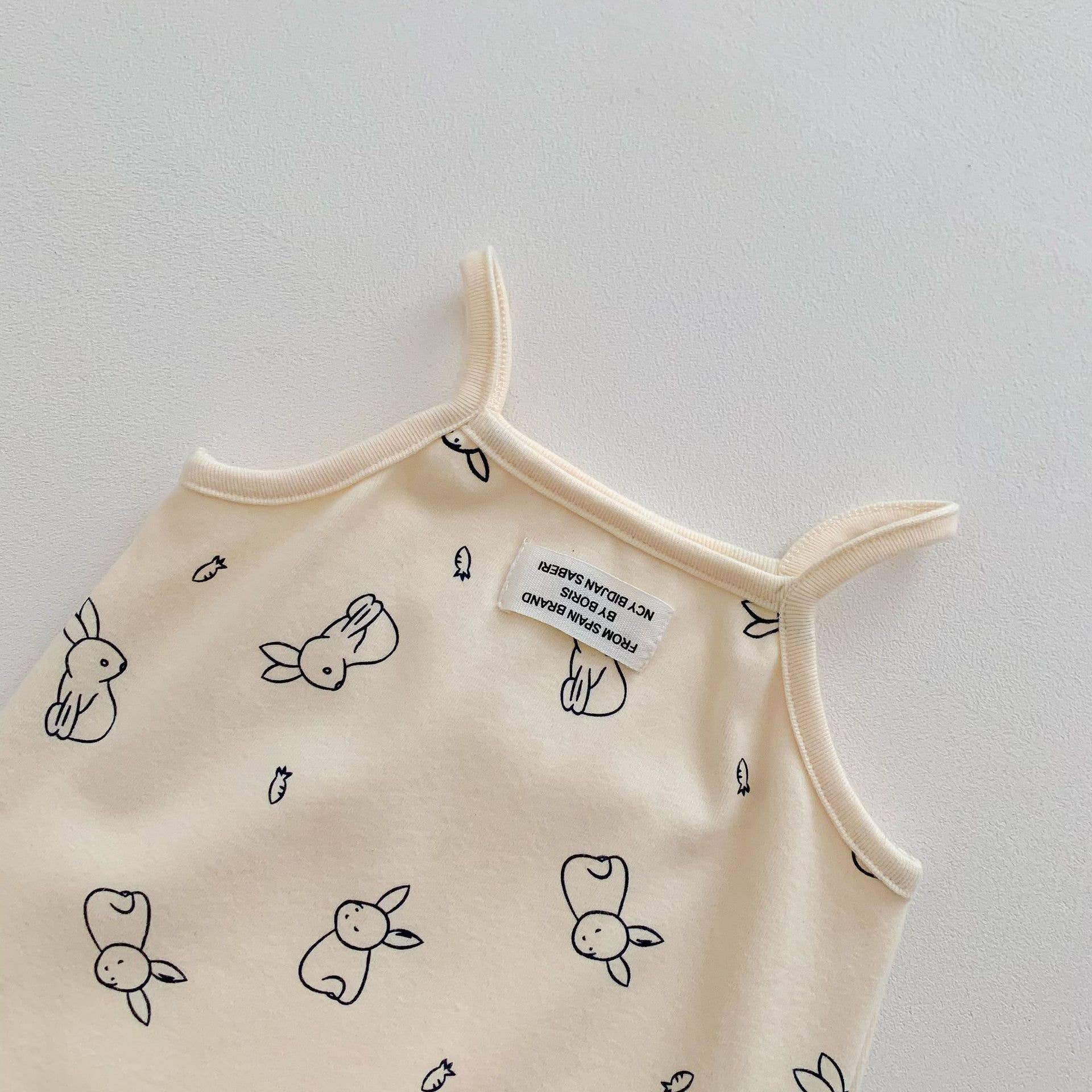 Cream Black Floral Onesie