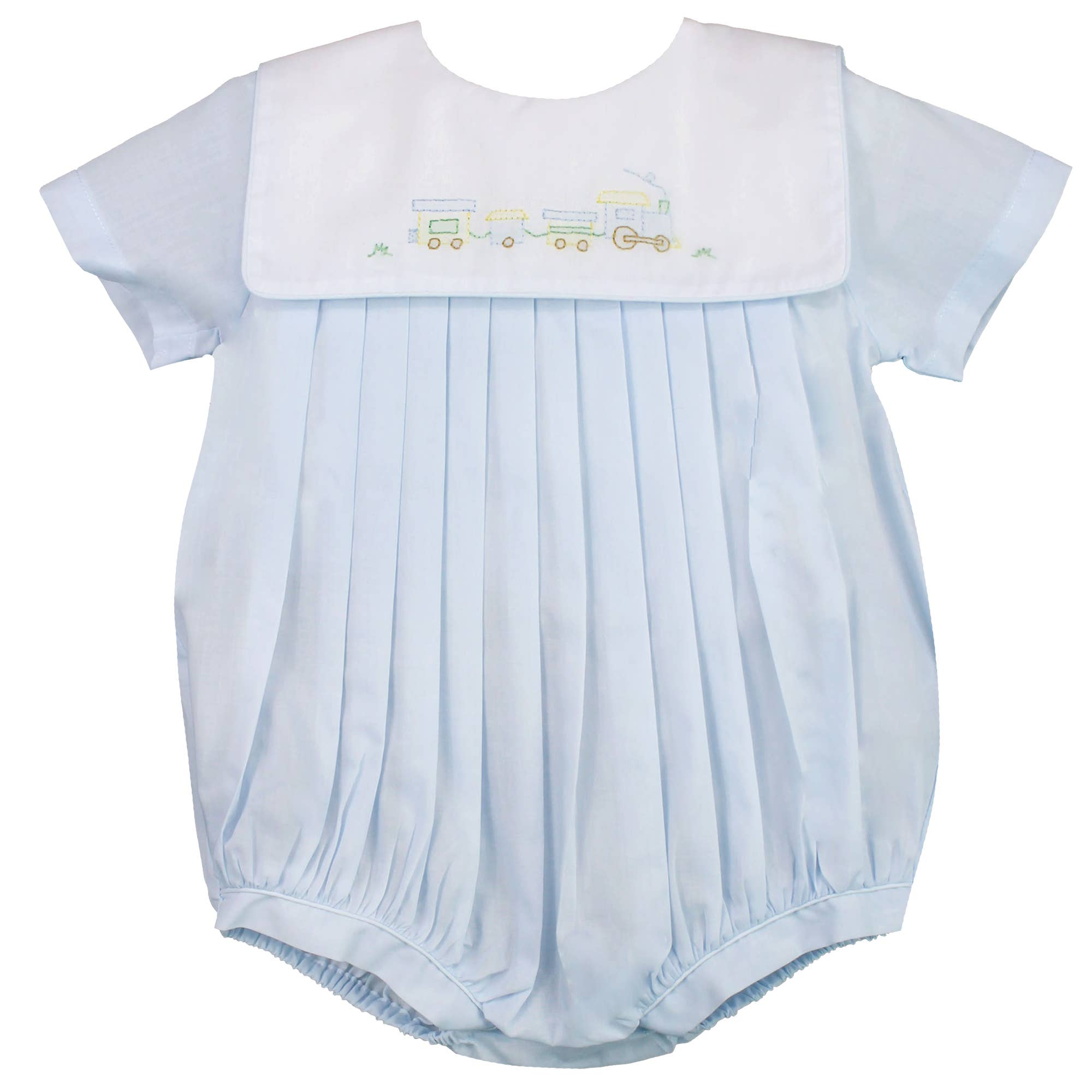 Train Embroidery Romper