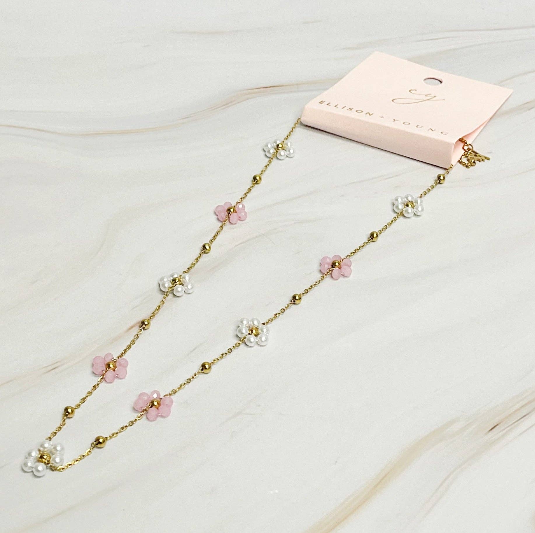 Pearl And Glass Bead Necklace