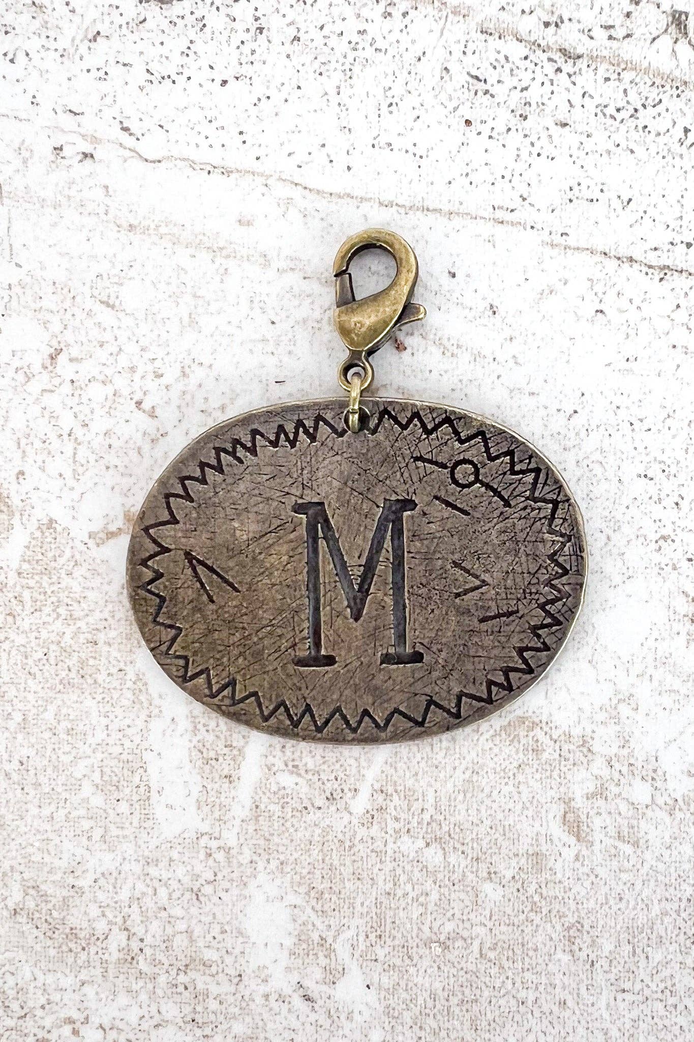 Bronze Oval Letter Charms
