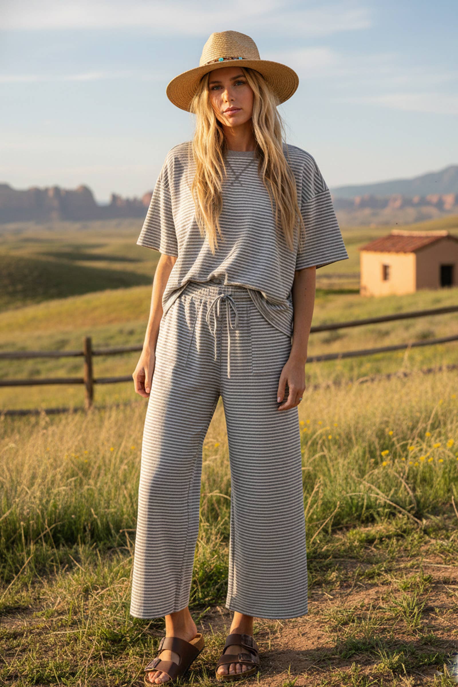 Striped Knit Set