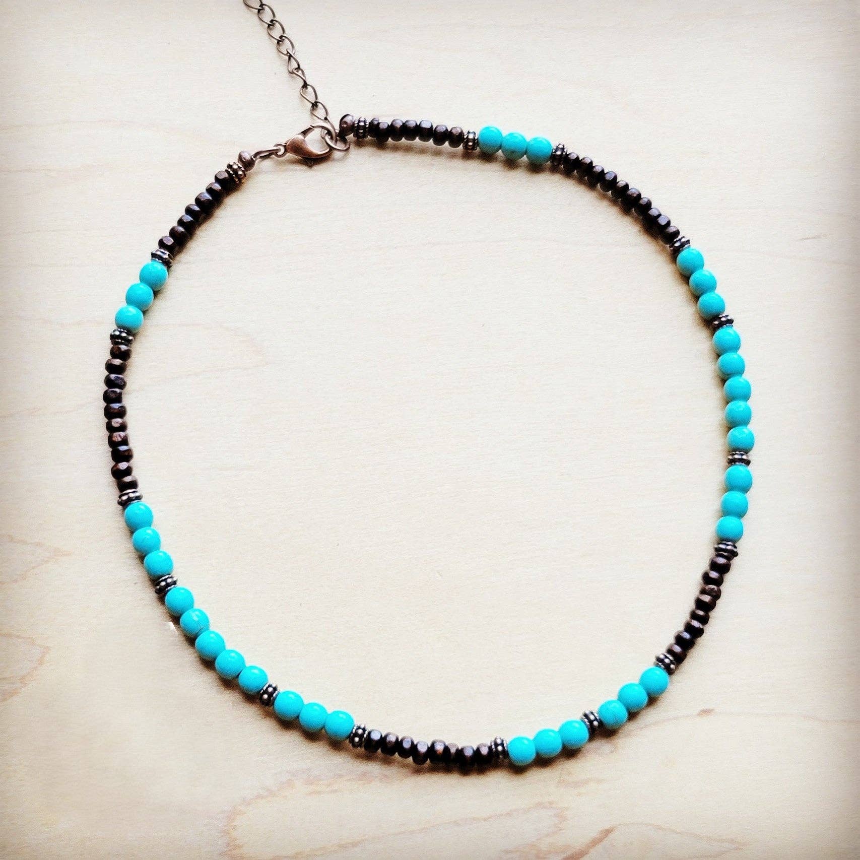 Wood and Copper Beads