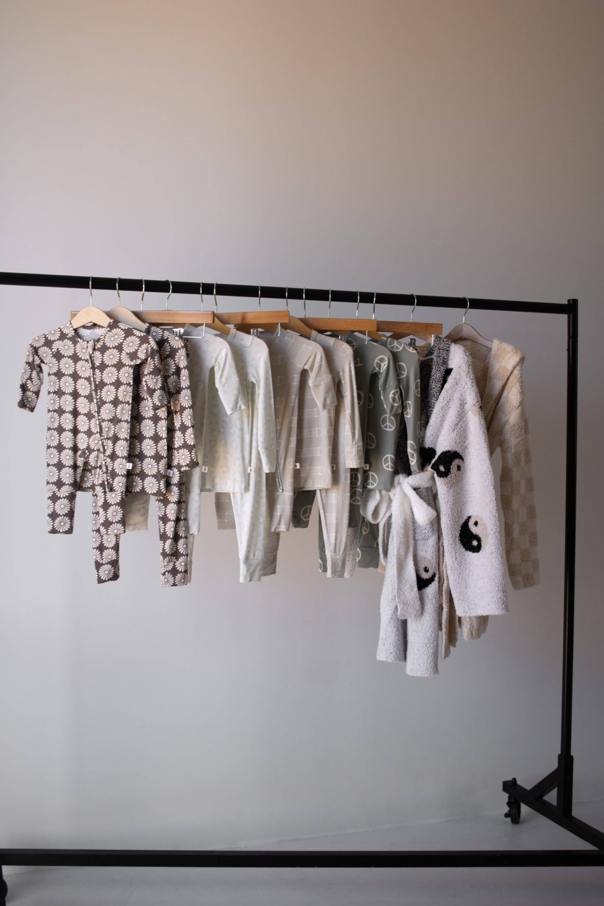 Bamboo Zip Pajamas | Retro Floral