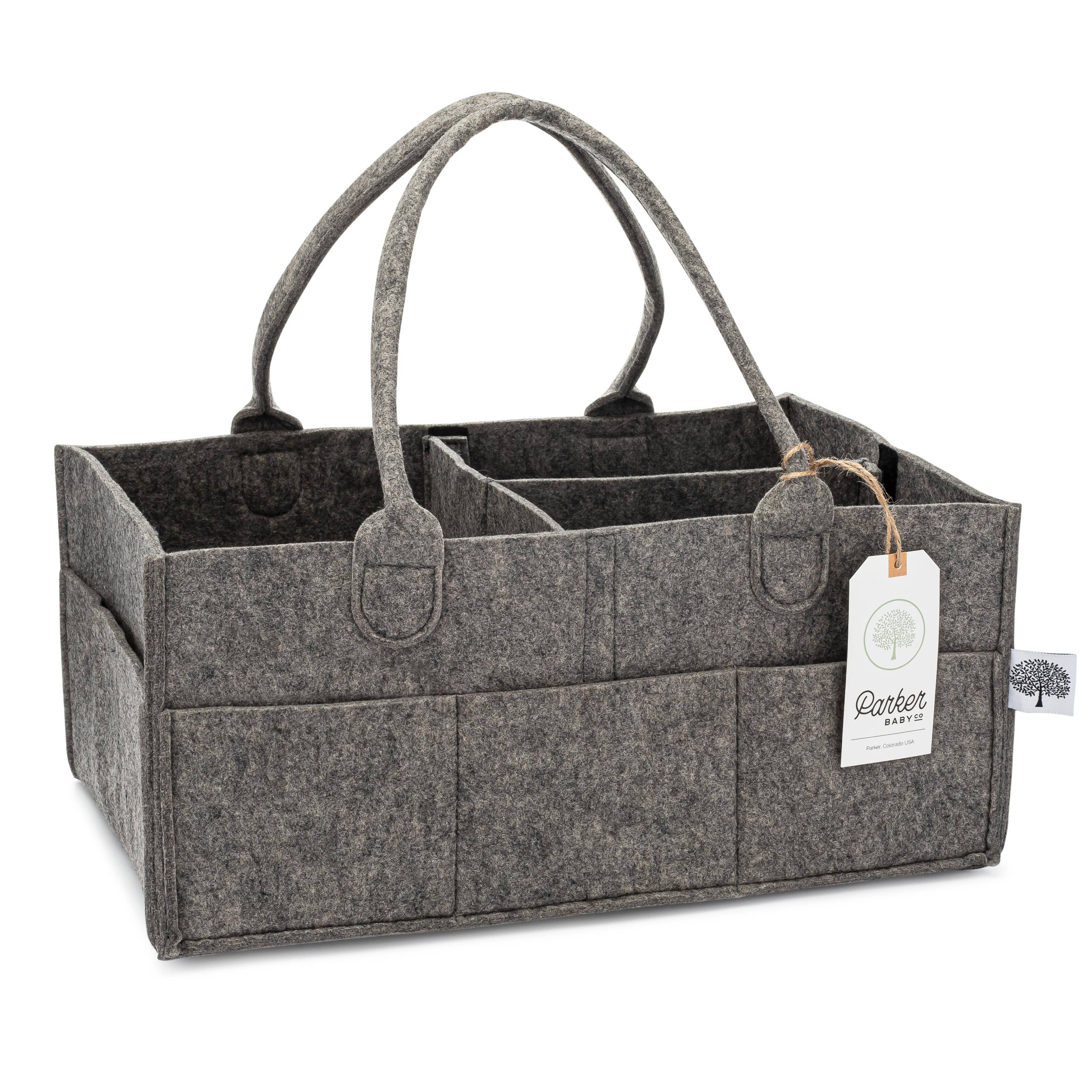 Parker Baby | 
Large Diaper Caddy in Peppercorn