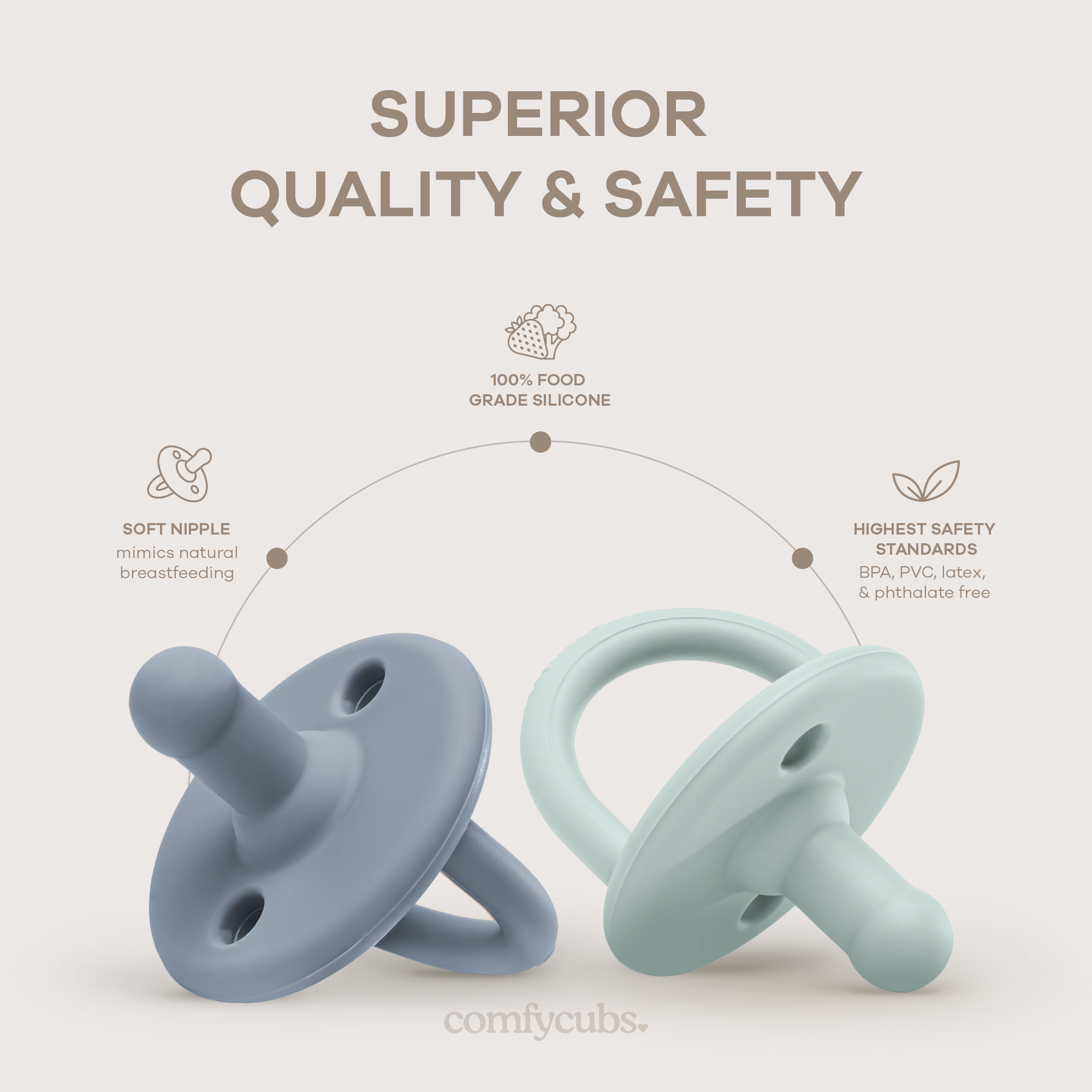 Comfycubs | Baby Silicone Pacifiers
