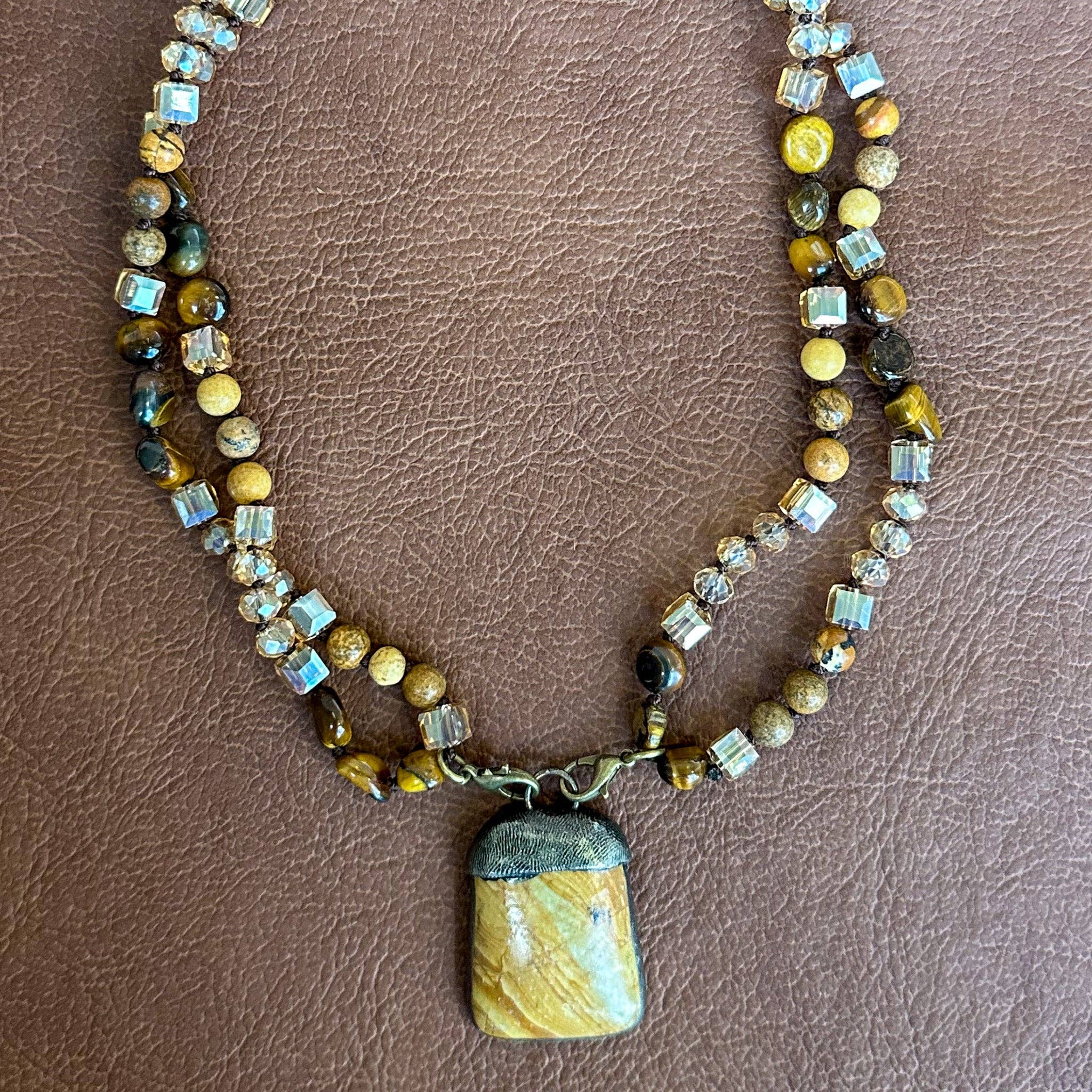 Beaded & Bronze Necklaces