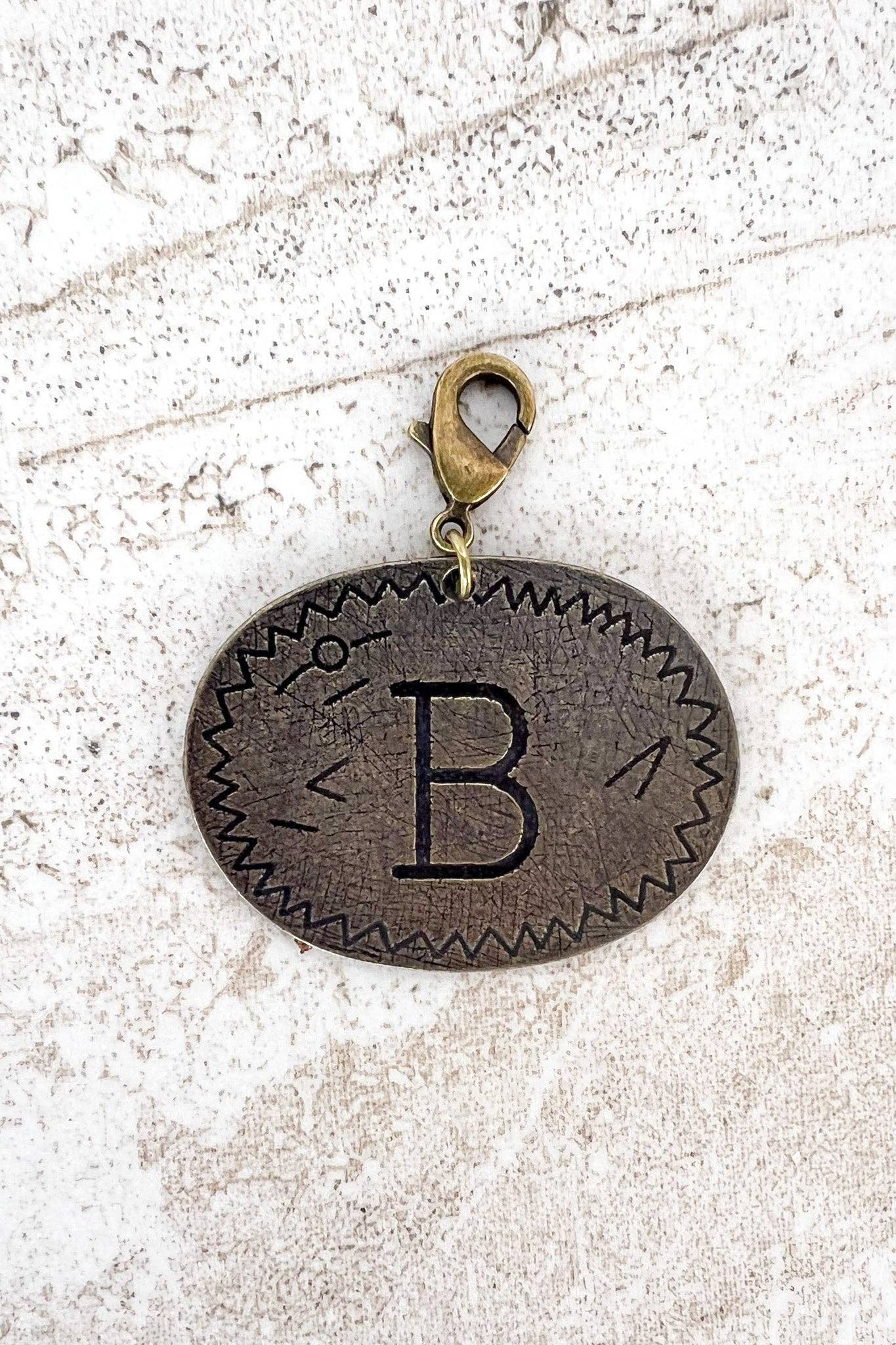 Bronze Oval Letter Charms