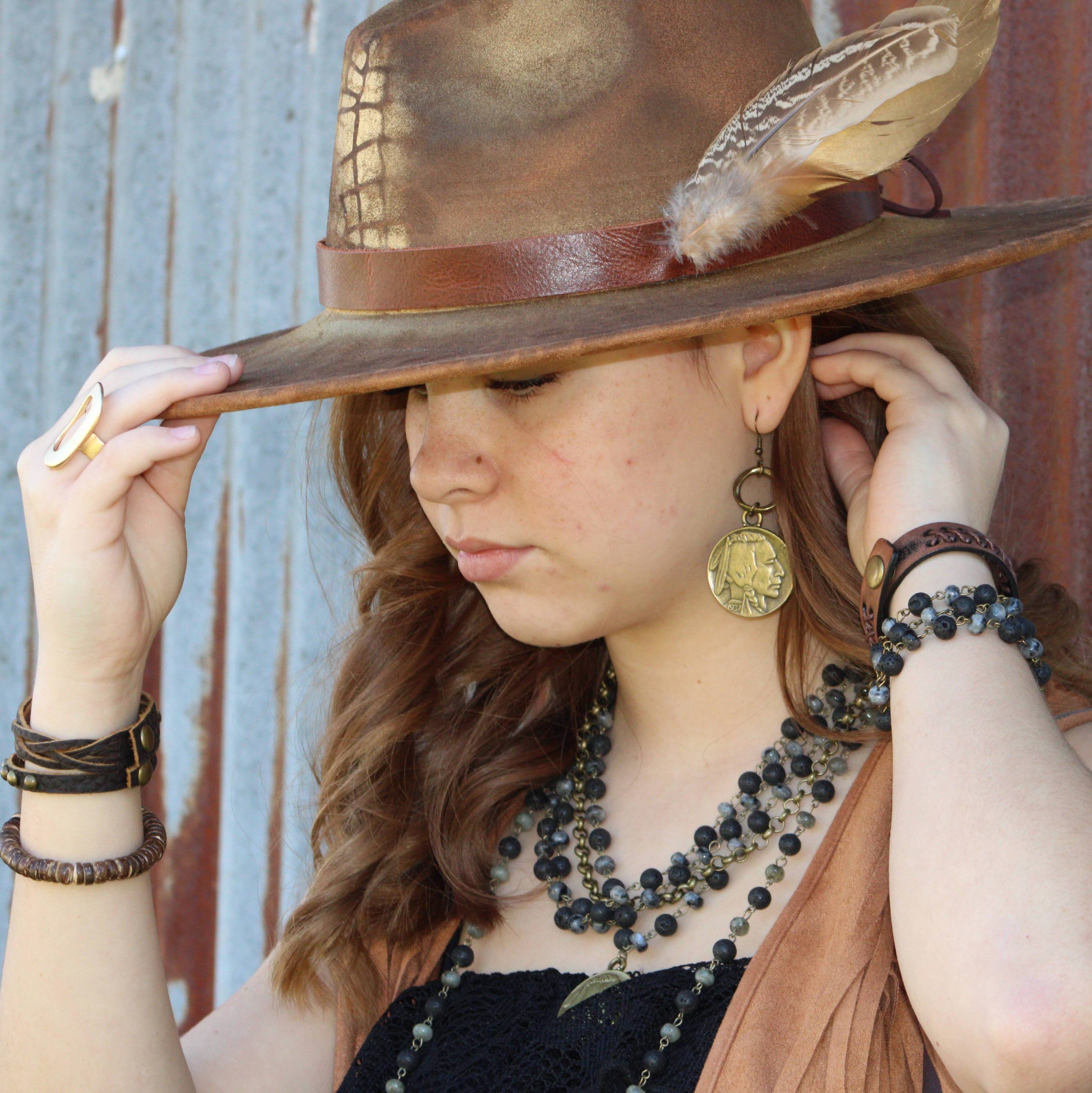 Indian Buffalo Head Earring