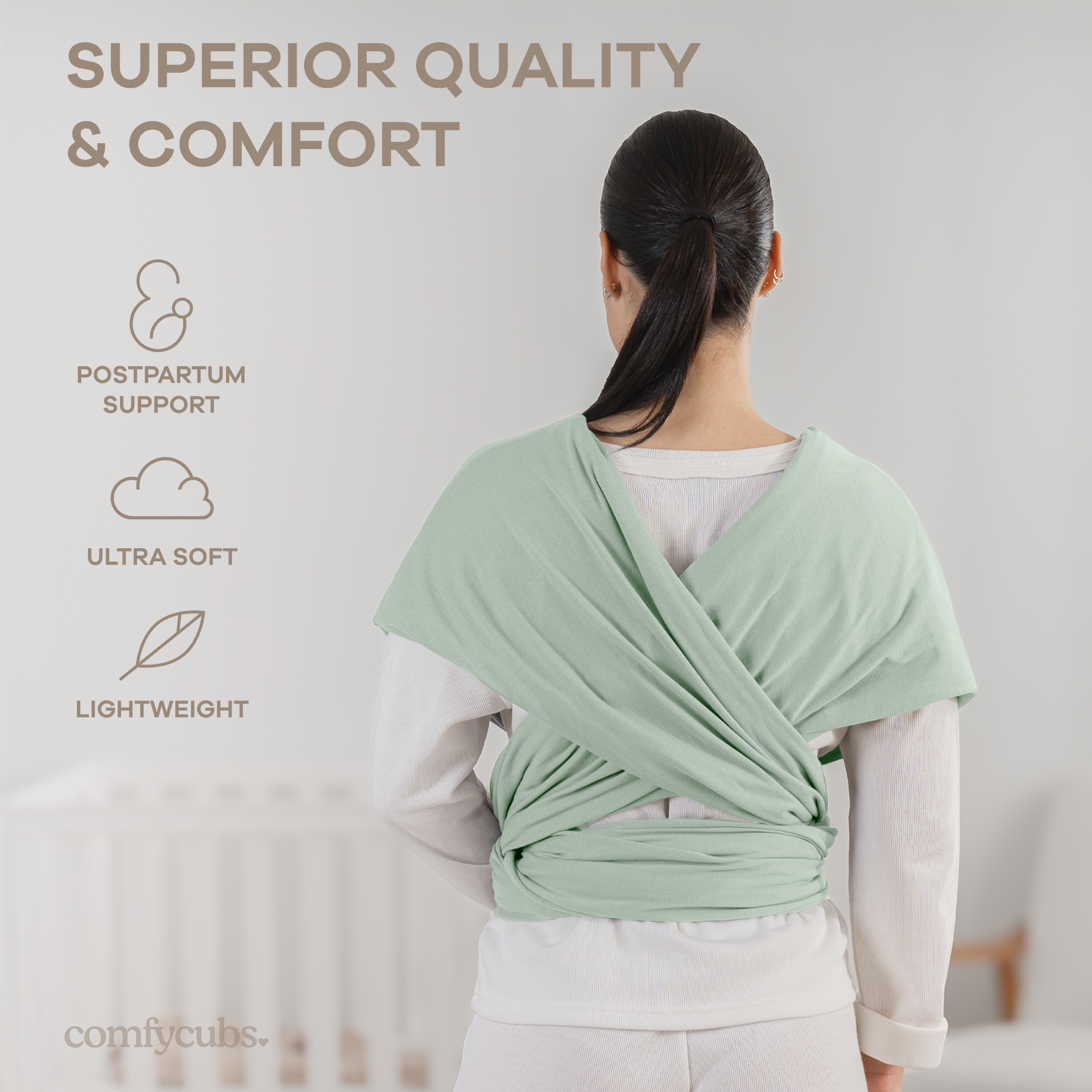 Comfycubs | 
Soft & Secure Infant Wrap Carrier