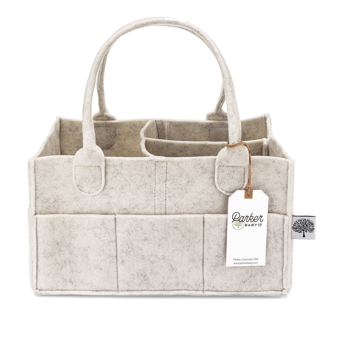 Parker Baby | 
Small Diaper Caddy in White