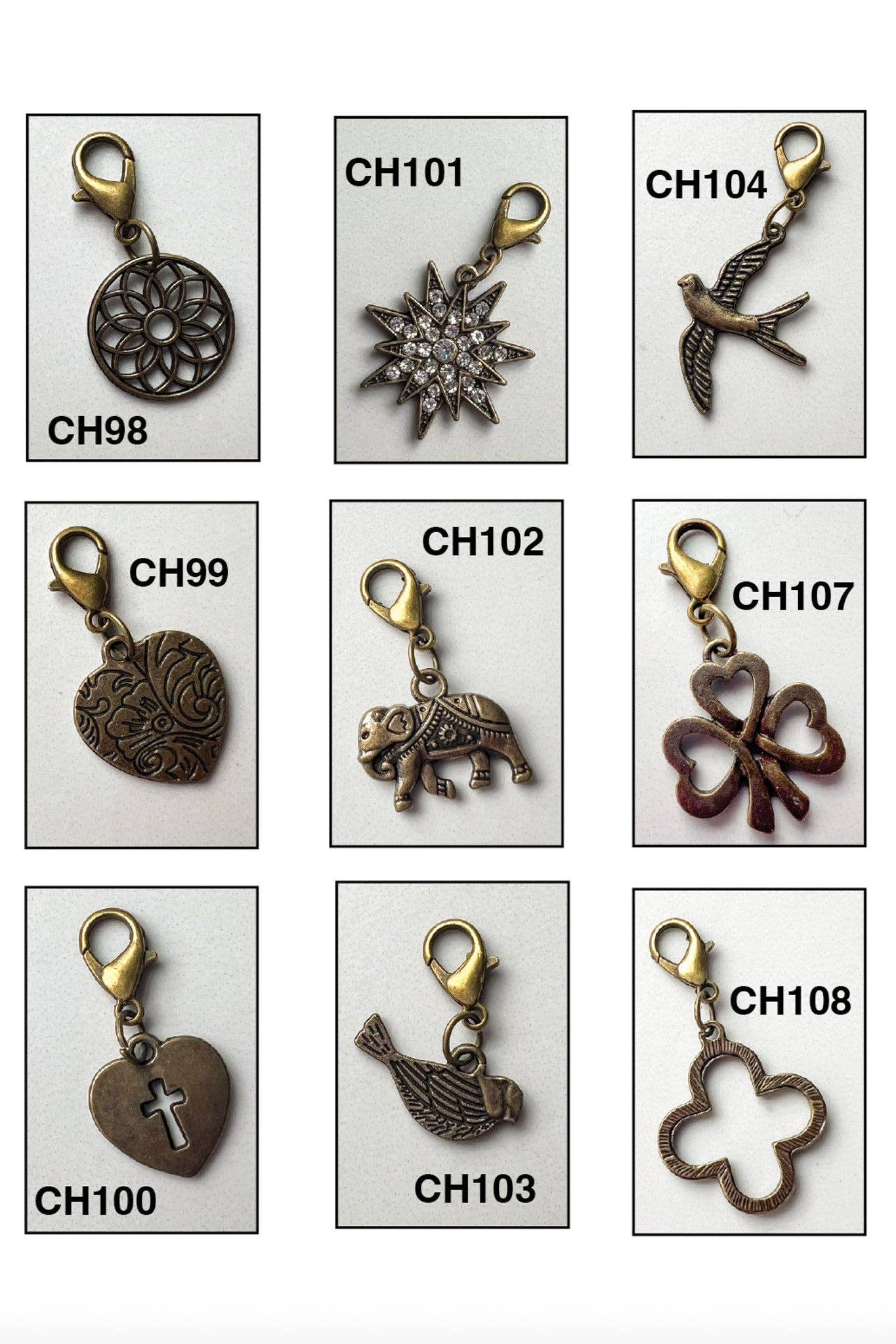 Bronze Icon Charms